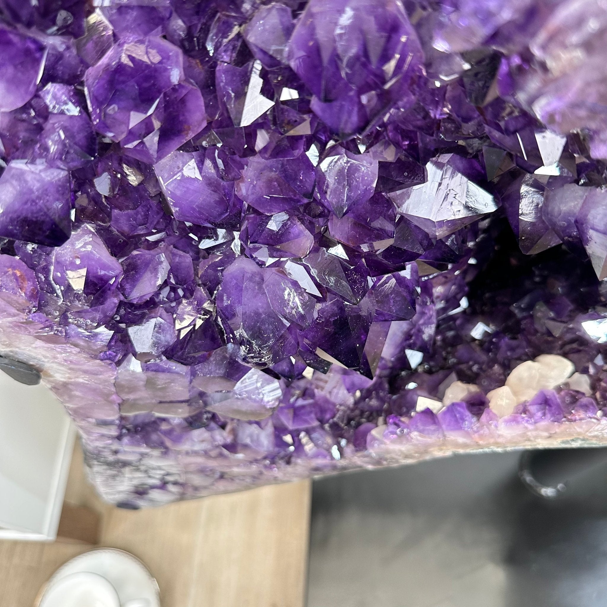 Extra Plus Quality Amethyst Wings on a Metal Stand, 174.2 lbs, 34.75" Tall #5493-0036 - Brazil GemsBrazil GemsExtra Plus Quality Amethyst Wings on a Metal Stand, 174.2 lbs, 34.75" Tall #5493-0036Amethyst Butterfly Wings5493-0036