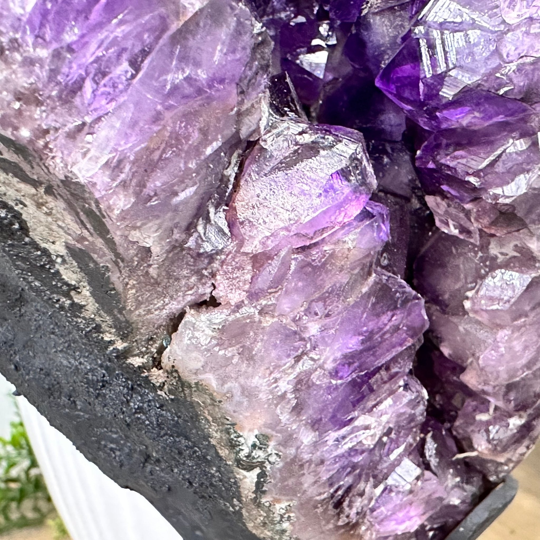 Extra Plus Quality Amethyst Wings on a Metal Stand, 174.2 lbs, 34.75" Tall #5493-0036 - Brazil GemsBrazil GemsExtra Plus Quality Amethyst Wings on a Metal Stand, 174.2 lbs, 34.75" Tall #5493-0036Amethyst Butterfly Wings5493-0036