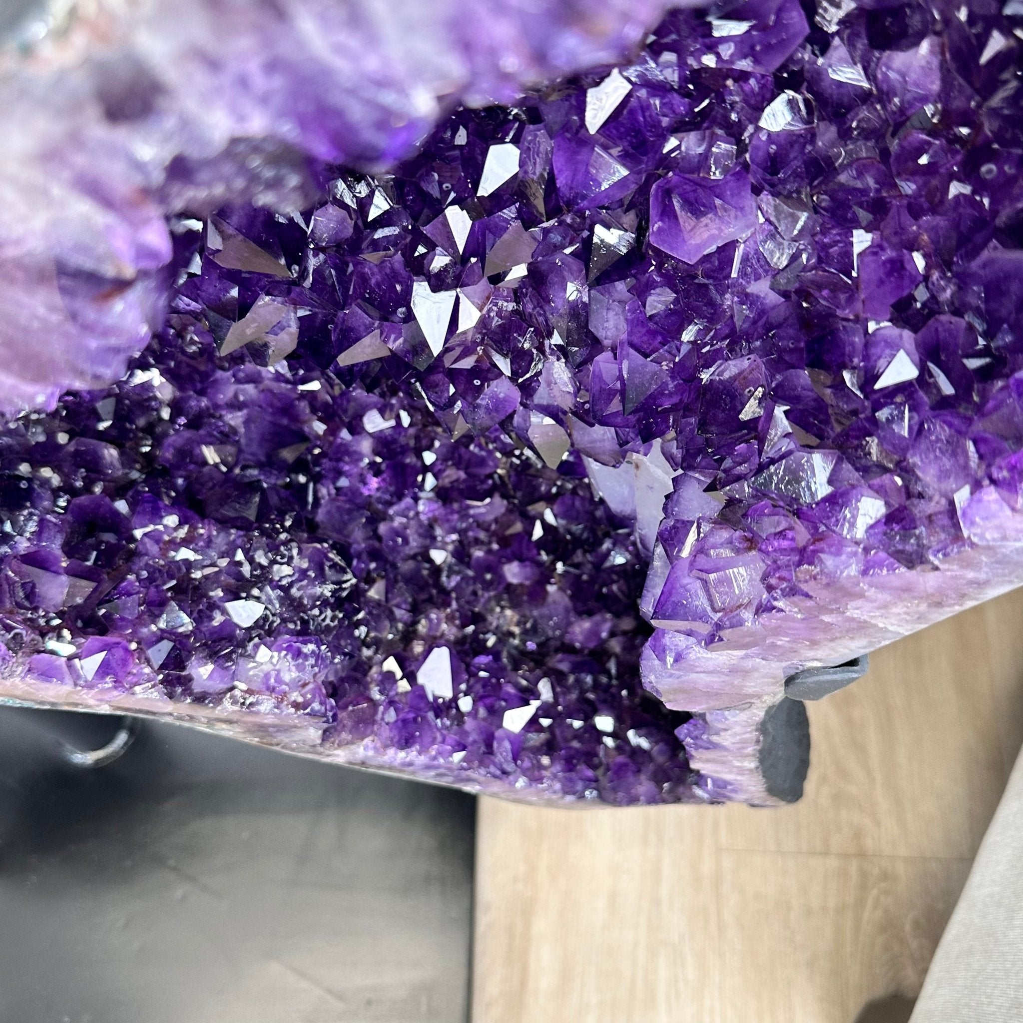 Extra Plus Quality Amethyst Wings on a Metal Stand, 174.2 lbs, 34.75" Tall #5493-0036 - Brazil GemsBrazil GemsExtra Plus Quality Amethyst Wings on a Metal Stand, 174.2 lbs, 34.75" Tall #5493-0036Amethyst Butterfly Wings5493-0036