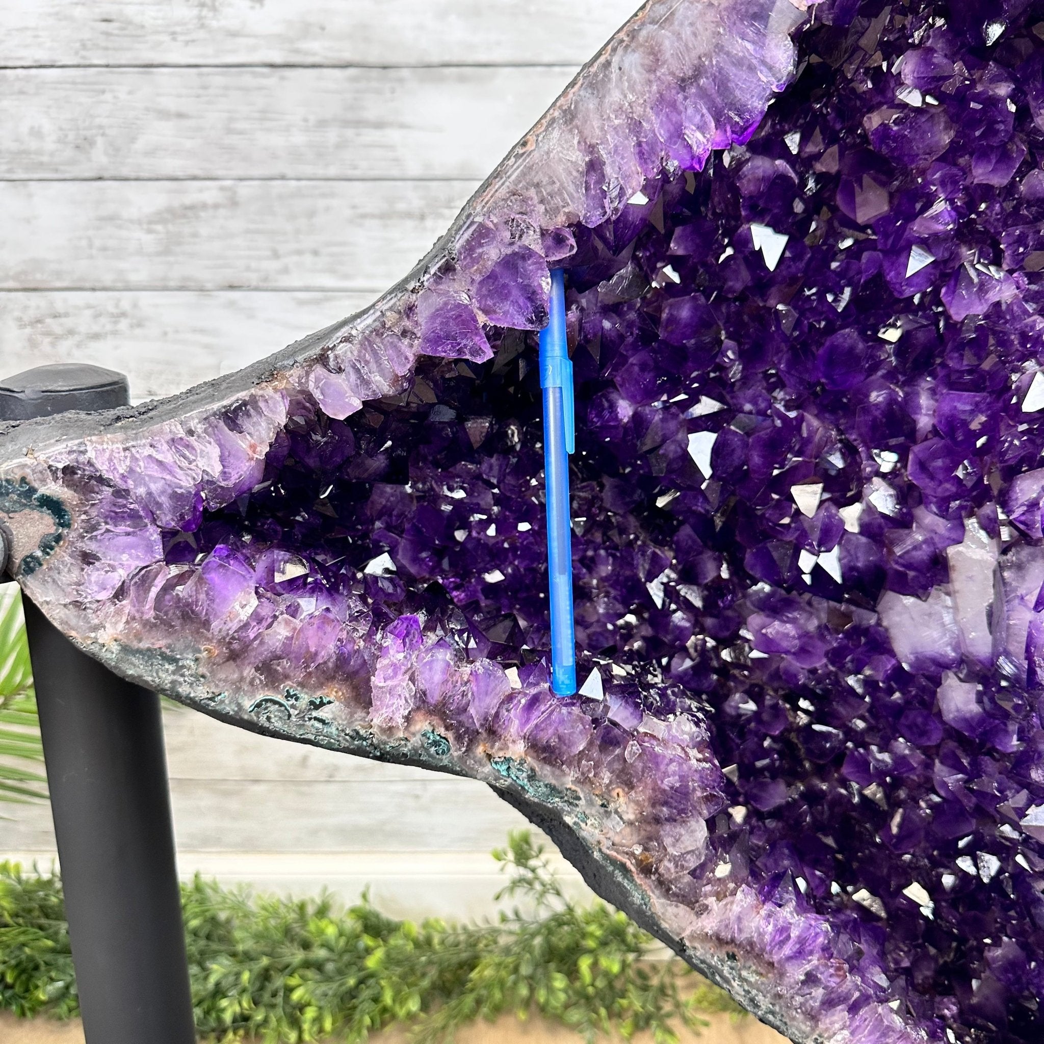 Extra Plus Quality Amethyst Wings on a Metal Stand, 174.2 lbs, 34.75" Tall #5493-0036 - Brazil GemsBrazil GemsExtra Plus Quality Amethyst Wings on a Metal Stand, 174.2 lbs, 34.75" Tall #5493-0036Amethyst Butterfly Wings5493-0036