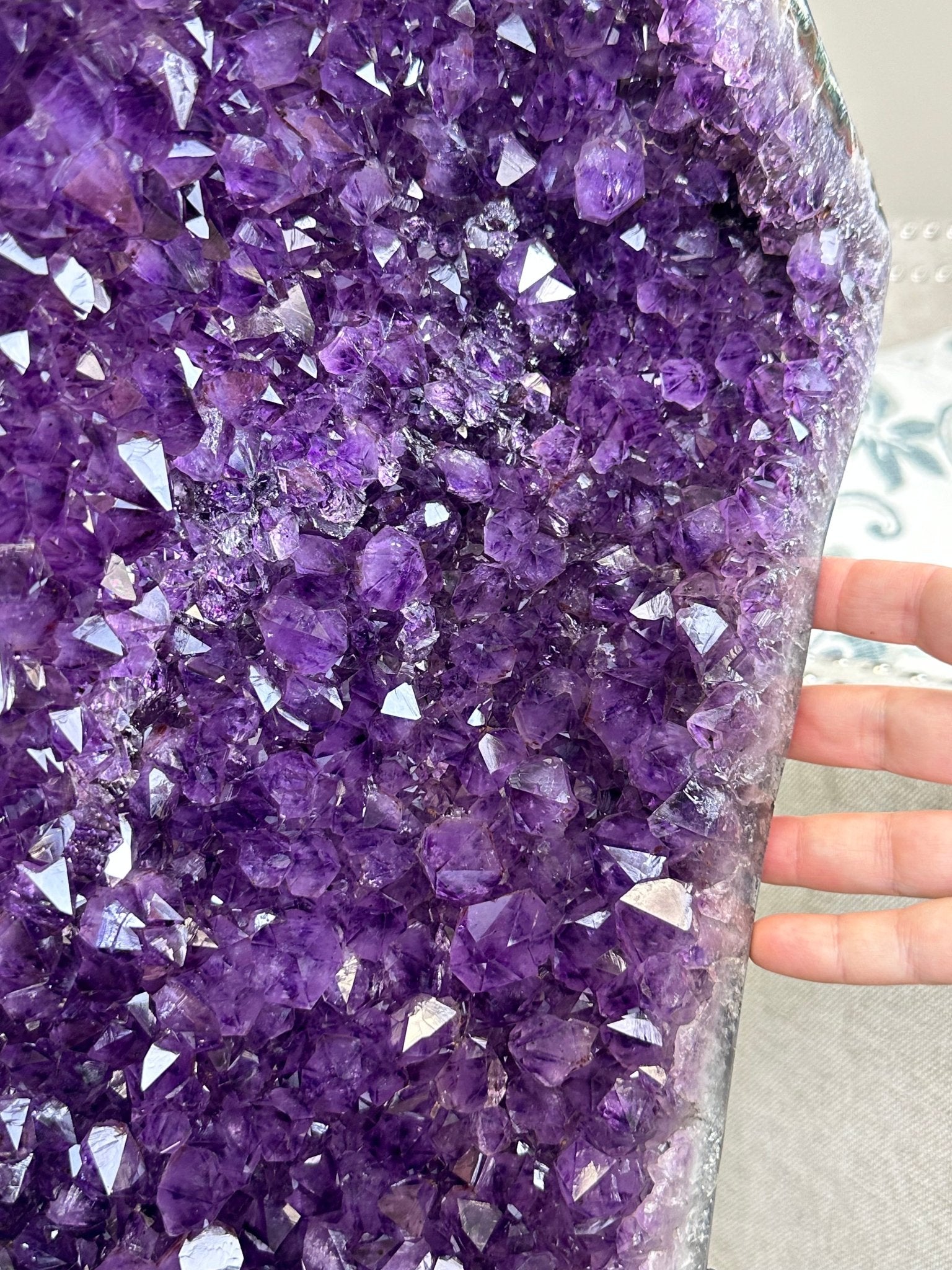 Extra Plus Quality Amethyst Wings on a Metal Stand, 178 lbs, 36" Tall #5493-0040 - Brazil GemsBrazil GemsExtra Plus Quality Amethyst Wings on a Metal Stand, 178 lbs, 36" Tall #5493-0040Amethyst Butterfly Wings5493-0040