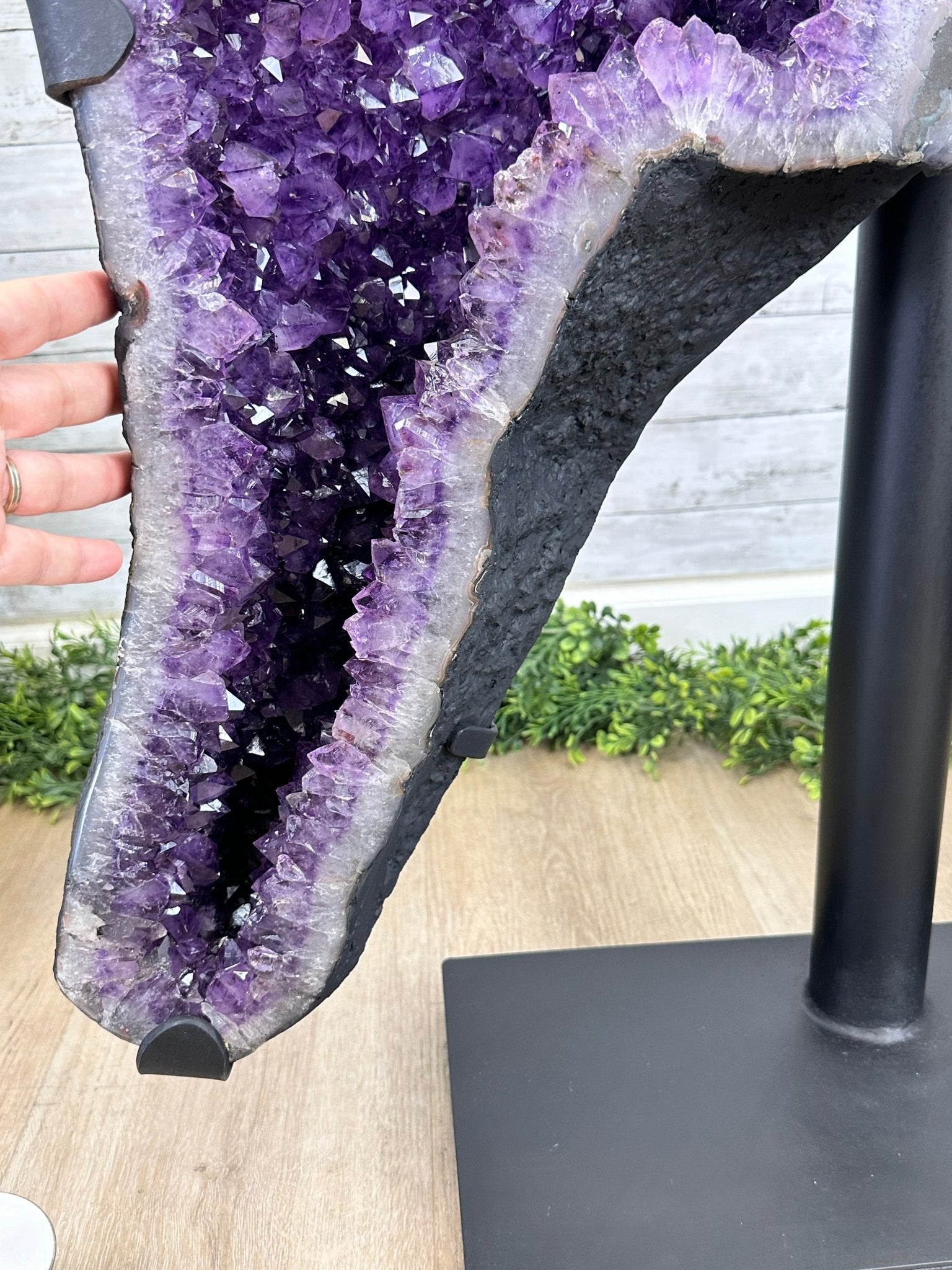 Extra Plus Quality Amethyst Wings on a Metal Stand, 178 lbs, 36" Tall #5493-0040 - Brazil GemsBrazil GemsExtra Plus Quality Amethyst Wings on a Metal Stand, 178 lbs, 36" Tall #5493-0040Amethyst Butterfly Wings5493-0040