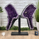 Extra Plus Quality Amethyst Wings on a Metal Stand, 178 lbs, 36" Tall #5493-0040 - Brazil GemsBrazil GemsExtra Plus Quality Amethyst Wings on a Metal Stand, 178 lbs, 36" Tall #5493-0040Amethyst Butterfly Wings5493-0040