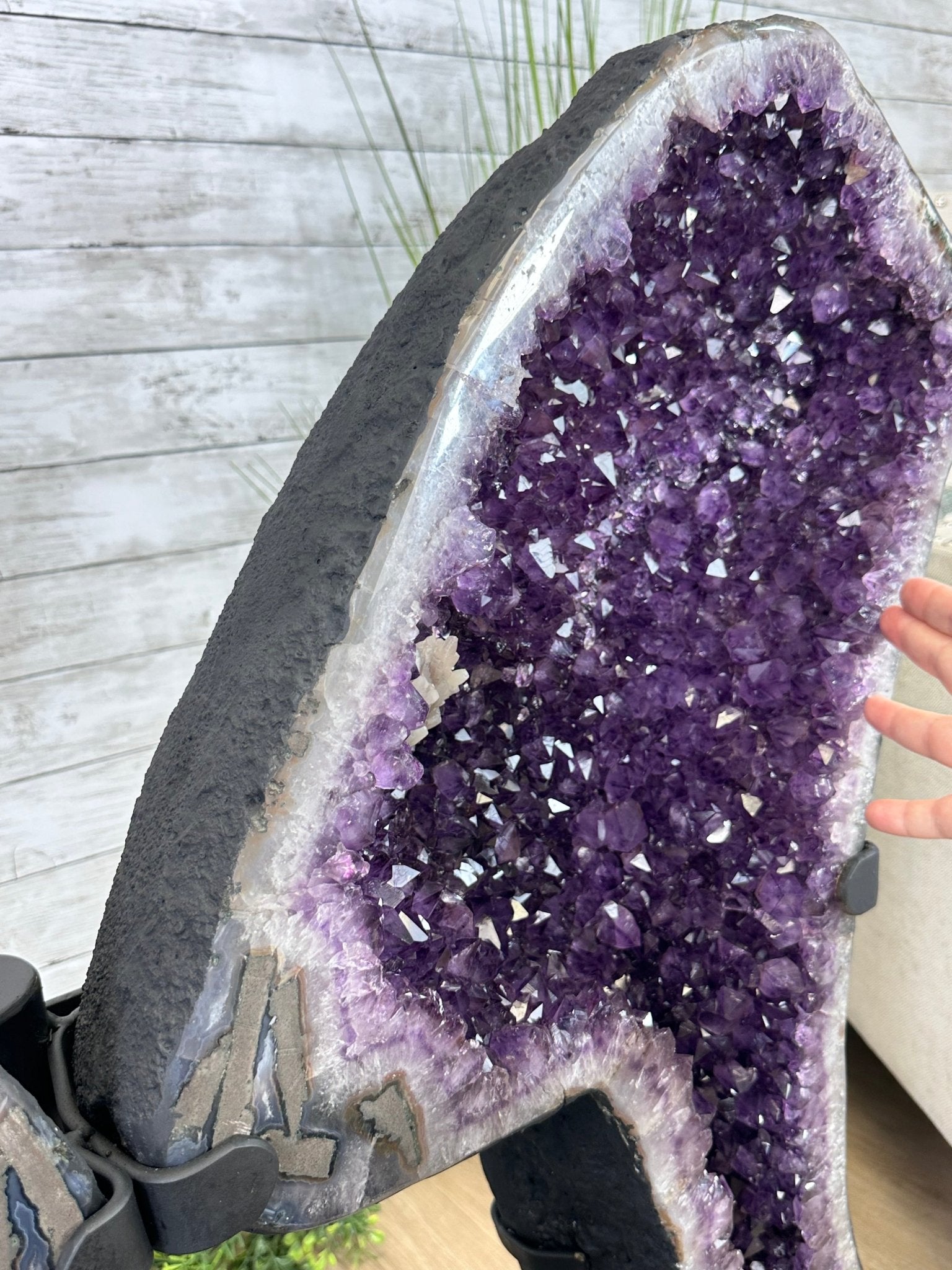 Extra Plus Quality Amethyst Wings on a Metal Stand, 178 lbs, 36" Tall #5493-0040 - Brazil GemsBrazil GemsExtra Plus Quality Amethyst Wings on a Metal Stand, 178 lbs, 36" Tall #5493-0040Amethyst Butterfly Wings5493-0040