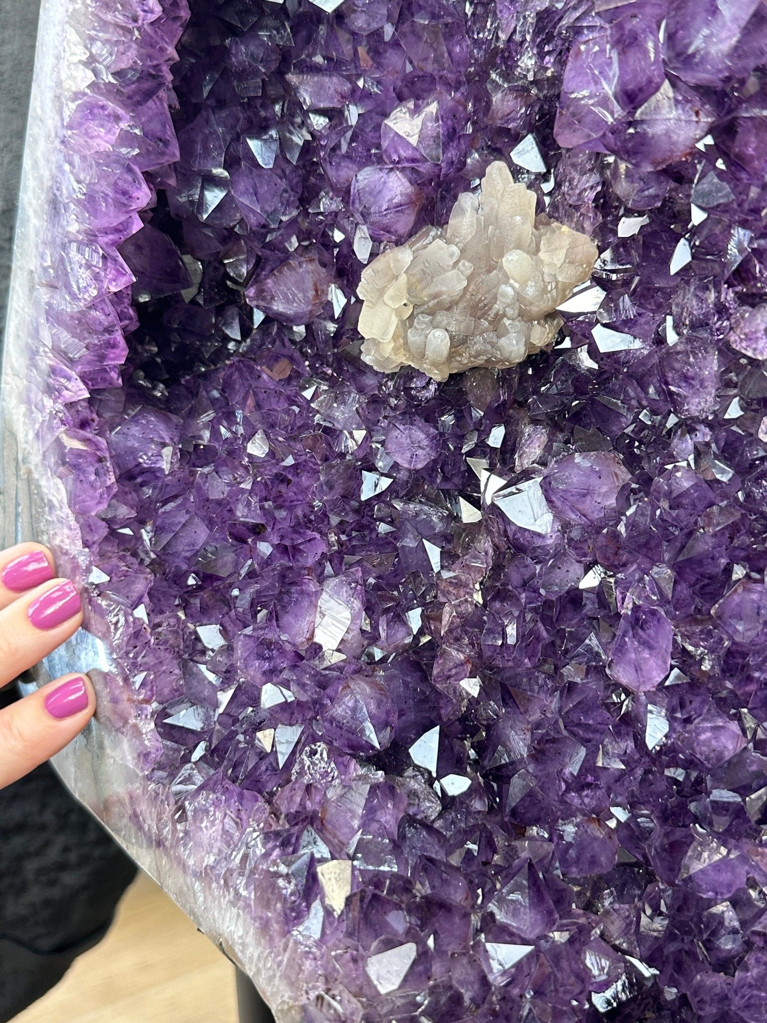 Extra Plus Quality Amethyst Wings on a Metal Stand, 178 lbs, 36" Tall #5493-0040 - Brazil GemsBrazil GemsExtra Plus Quality Amethyst Wings on a Metal Stand, 178 lbs, 36" Tall #5493-0040Amethyst Butterfly Wings5493-0040