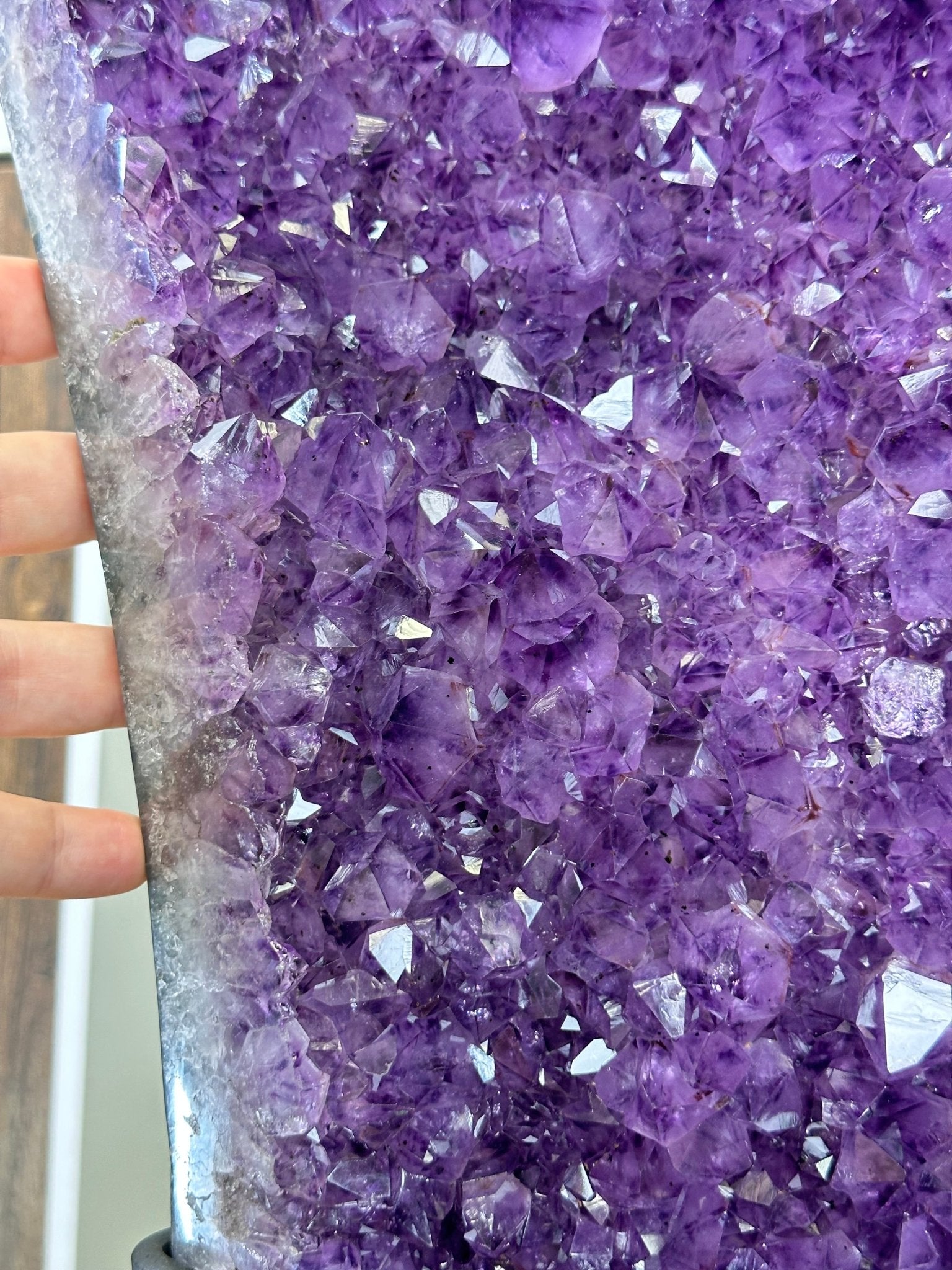 Extra Plus Quality Amethyst Wings on a Metal Stand, 178 lbs, 36" Tall #5493-0040 - Brazil GemsBrazil GemsExtra Plus Quality Amethyst Wings on a Metal Stand, 178 lbs, 36" Tall #5493-0040Amethyst Butterfly Wings5493-0040