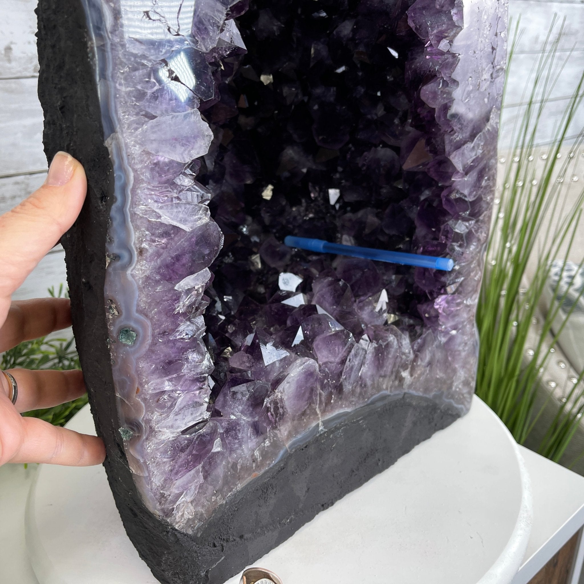 Extra Plus Quality Brazilian Amethyst Cathedral, 105.8 lbs & 23.75” tall Model #5601-0541 by Brazil Gems - Brazil GemsBrazil GemsExtra Plus Quality Brazilian Amethyst Cathedral, 105.8 lbs & 23.75” tall Model #5601-0541 by Brazil GemsCathedrals5601-0541