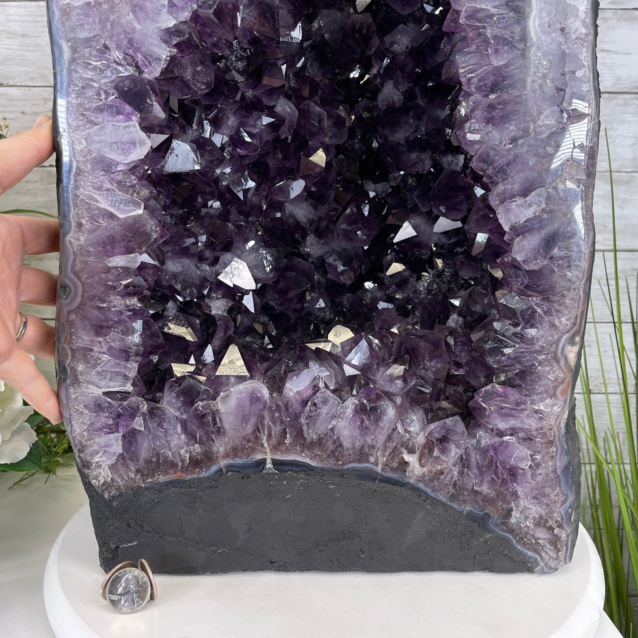 Extra Plus Quality Brazilian Amethyst Cathedral, 105.8 lbs & 23.75” tall Model #5601-0541 by Brazil Gems - Brazil GemsBrazil GemsExtra Plus Quality Brazilian Amethyst Cathedral, 105.8 lbs & 23.75” tall Model #5601-0541 by Brazil GemsCathedrals5601-0541