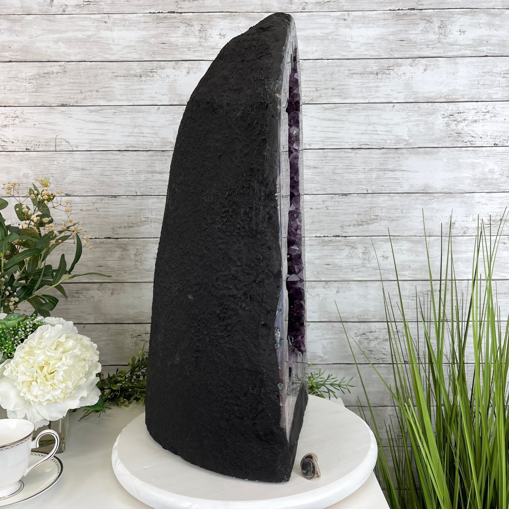 Extra Plus Quality Brazilian Amethyst Cathedral, 105.8 lbs & 23.75” tall Model #5601-0541 by Brazil Gems - Brazil GemsBrazil GemsExtra Plus Quality Brazilian Amethyst Cathedral, 105.8 lbs & 23.75” tall Model #5601-0541 by Brazil GemsCathedrals5601-0541