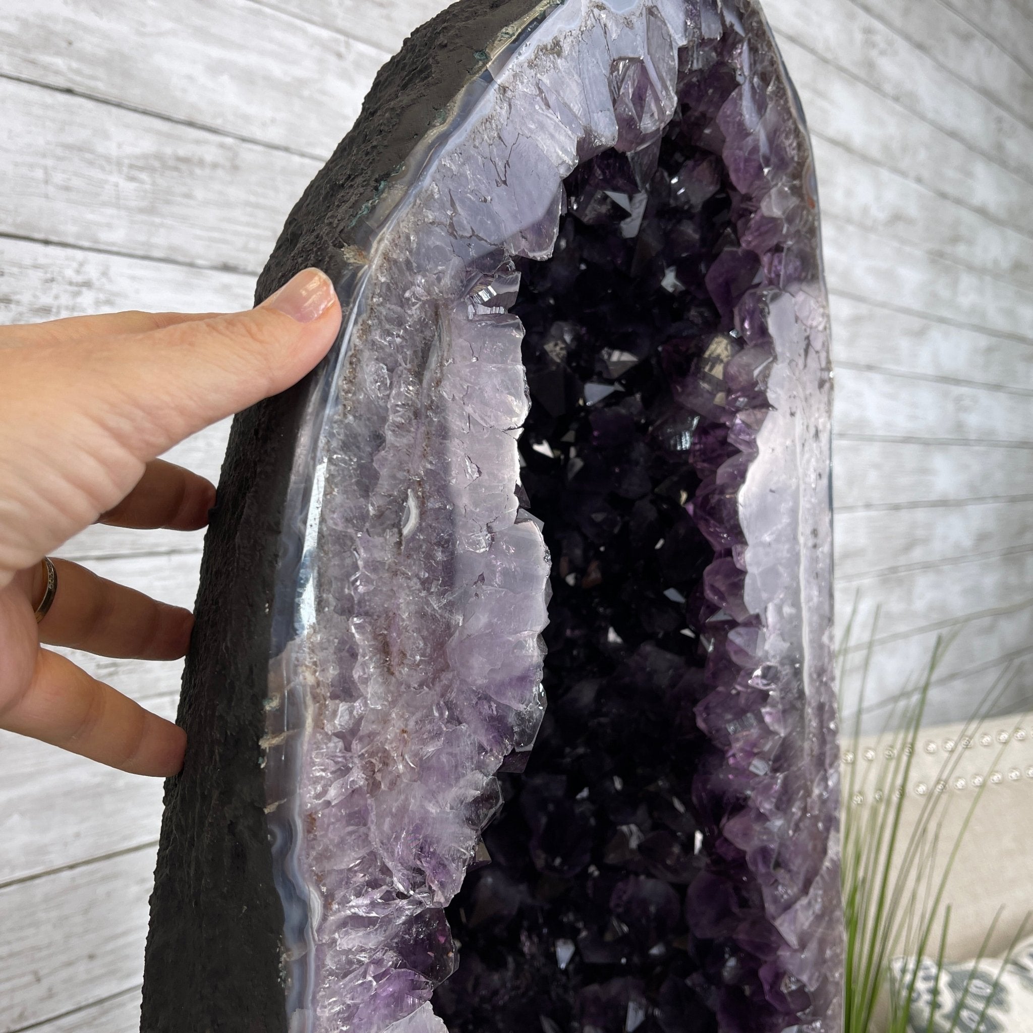 Extra Plus Quality Brazilian Amethyst Cathedral, 105.8 lbs & 23.75” tall Model #5601-0541 by Brazil Gems - Brazil GemsBrazil GemsExtra Plus Quality Brazilian Amethyst Cathedral, 105.8 lbs & 23.75” tall Model #5601-0541 by Brazil GemsCathedrals5601-0541