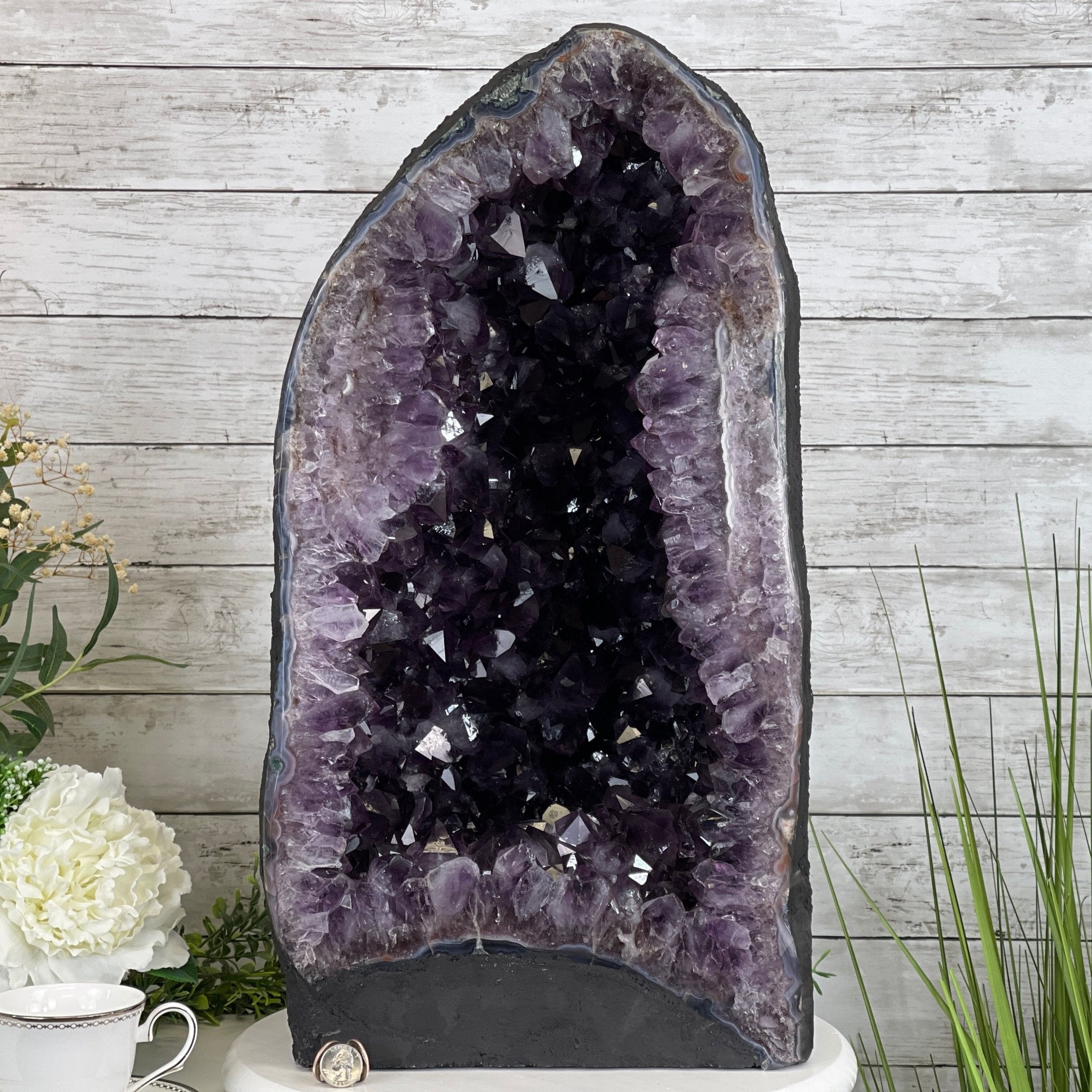 Extra Plus Quality Brazilian Amethyst Cathedral, 105.8 lbs & 23.75” tall Model #5601-0541 by Brazil Gems - Brazil GemsBrazil GemsExtra Plus Quality Brazilian Amethyst Cathedral, 105.8 lbs & 23.75” tall Model #5601-0541 by Brazil GemsCathedrals5601-0541