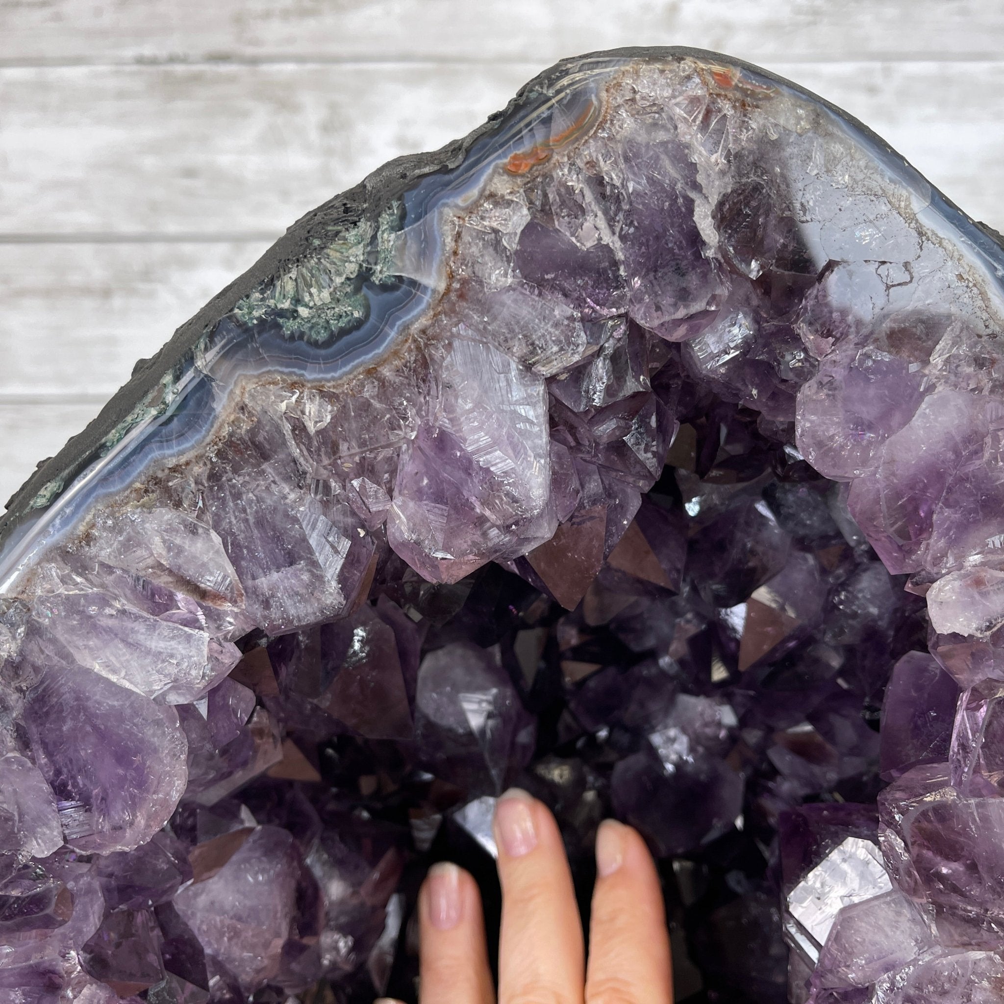 Extra Plus Quality Brazilian Amethyst Cathedral, 105.8 lbs & 23.75” tall Model #5601-0541 by Brazil Gems - Brazil GemsBrazil GemsExtra Plus Quality Brazilian Amethyst Cathedral, 105.8 lbs & 23.75” tall Model #5601-0541 by Brazil GemsCathedrals5601-0541