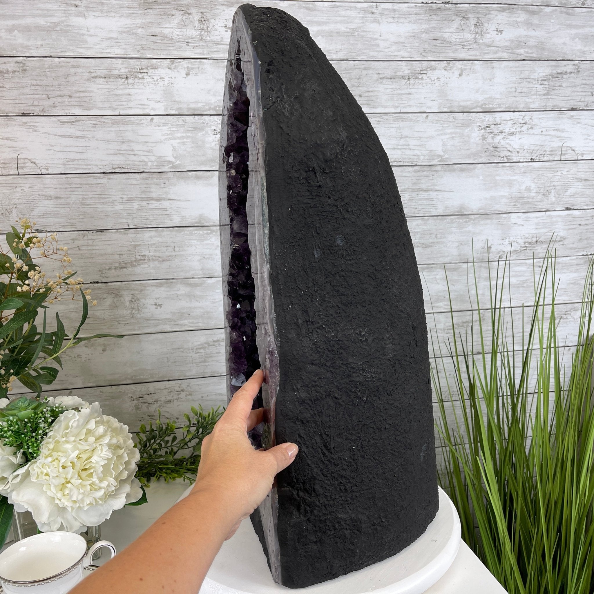 Extra Plus Quality Brazilian Amethyst Cathedral, 105.8 lbs & 23.75” tall Model #5601-0541 by Brazil Gems - Brazil GemsBrazil GemsExtra Plus Quality Brazilian Amethyst Cathedral, 105.8 lbs & 23.75” tall Model #5601-0541 by Brazil GemsCathedrals5601-0541