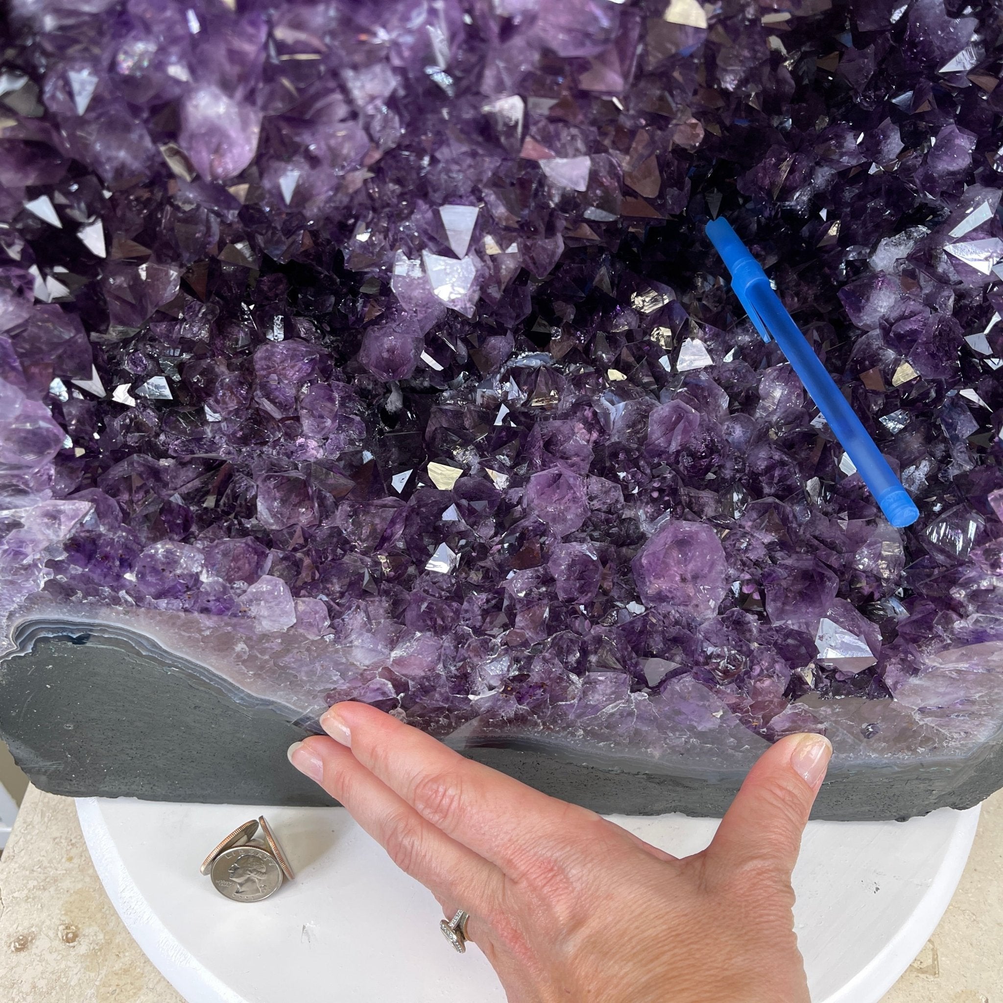 Extra Plus Quality Brazilian Amethyst Cathedral, 108.9 lbs & 20.75” tall #5601-0591 by Brazil Gems - Brazil GemsBrazil GemsExtra Plus Quality Brazilian Amethyst Cathedral, 108.9 lbs & 20.75” tall #5601-0591 by Brazil GemsCathedrals5601-0591