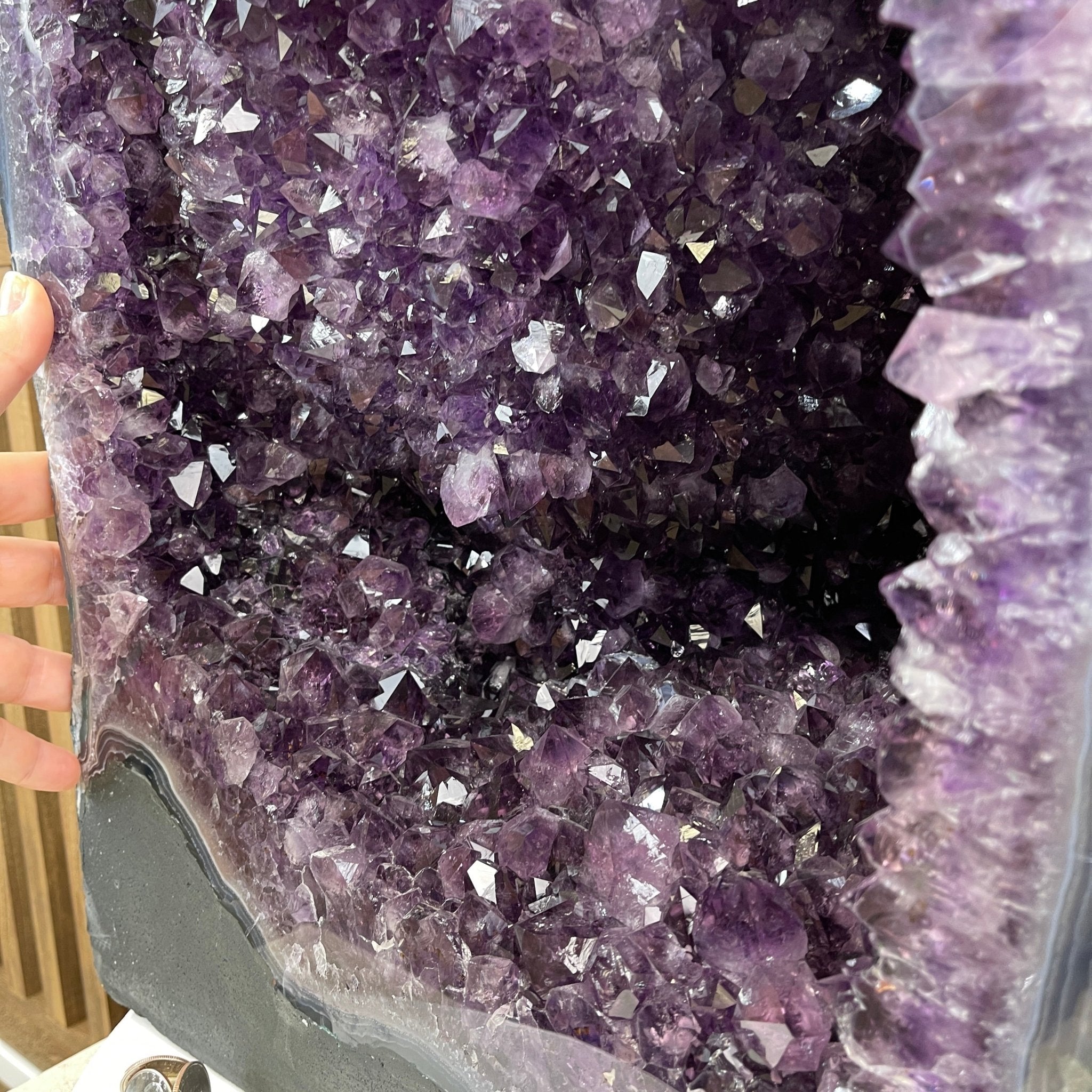 Extra Plus Quality Brazilian Amethyst Cathedral, 108.9 lbs & 20.75” tall #5601-0591 by Brazil Gems - Brazil GemsBrazil GemsExtra Plus Quality Brazilian Amethyst Cathedral, 108.9 lbs & 20.75” tall #5601-0591 by Brazil GemsCathedrals5601-0591
