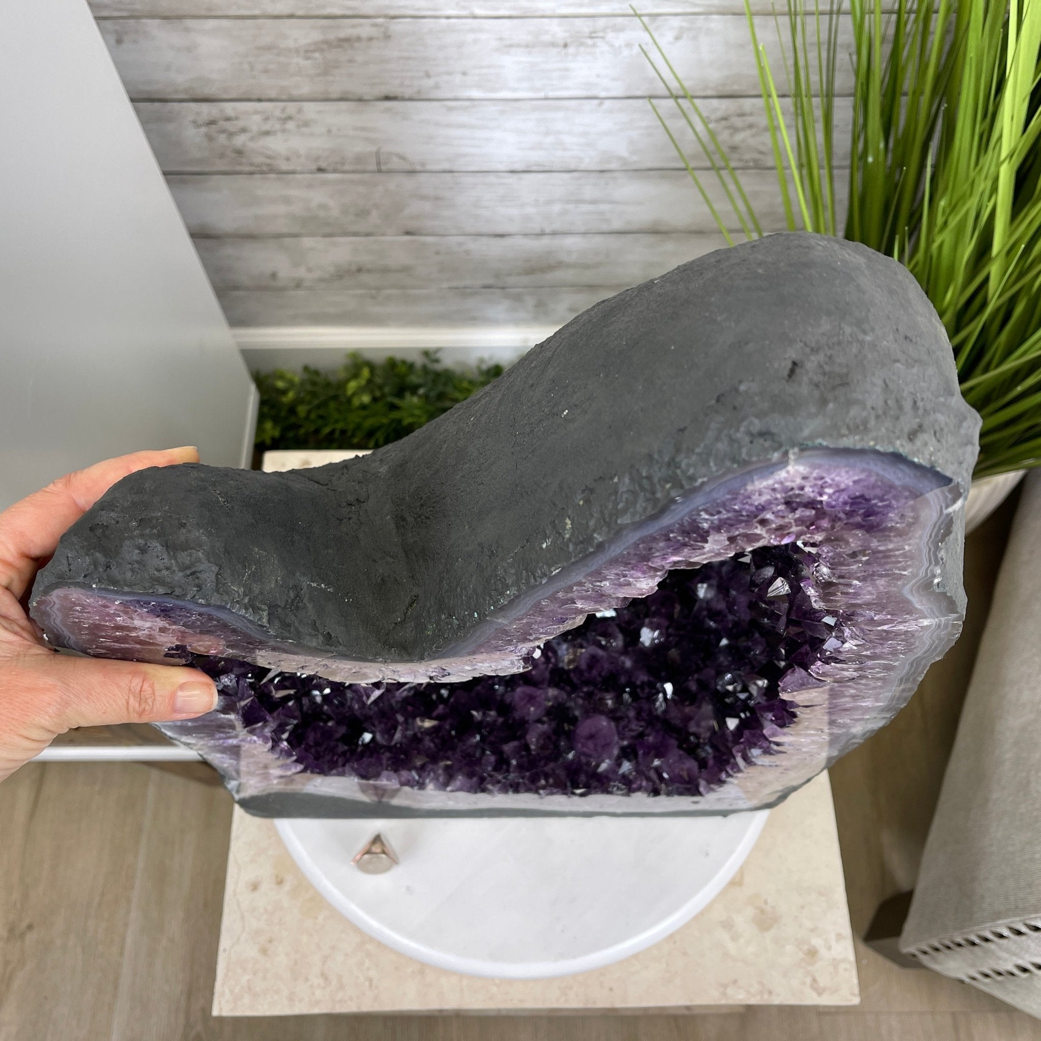 Extra Plus Quality Brazilian Amethyst Cathedral, 108.9 lbs & 20.75” tall #5601-0591 by Brazil Gems - Brazil GemsBrazil GemsExtra Plus Quality Brazilian Amethyst Cathedral, 108.9 lbs & 20.75” tall #5601-0591 by Brazil GemsCathedrals5601-0591