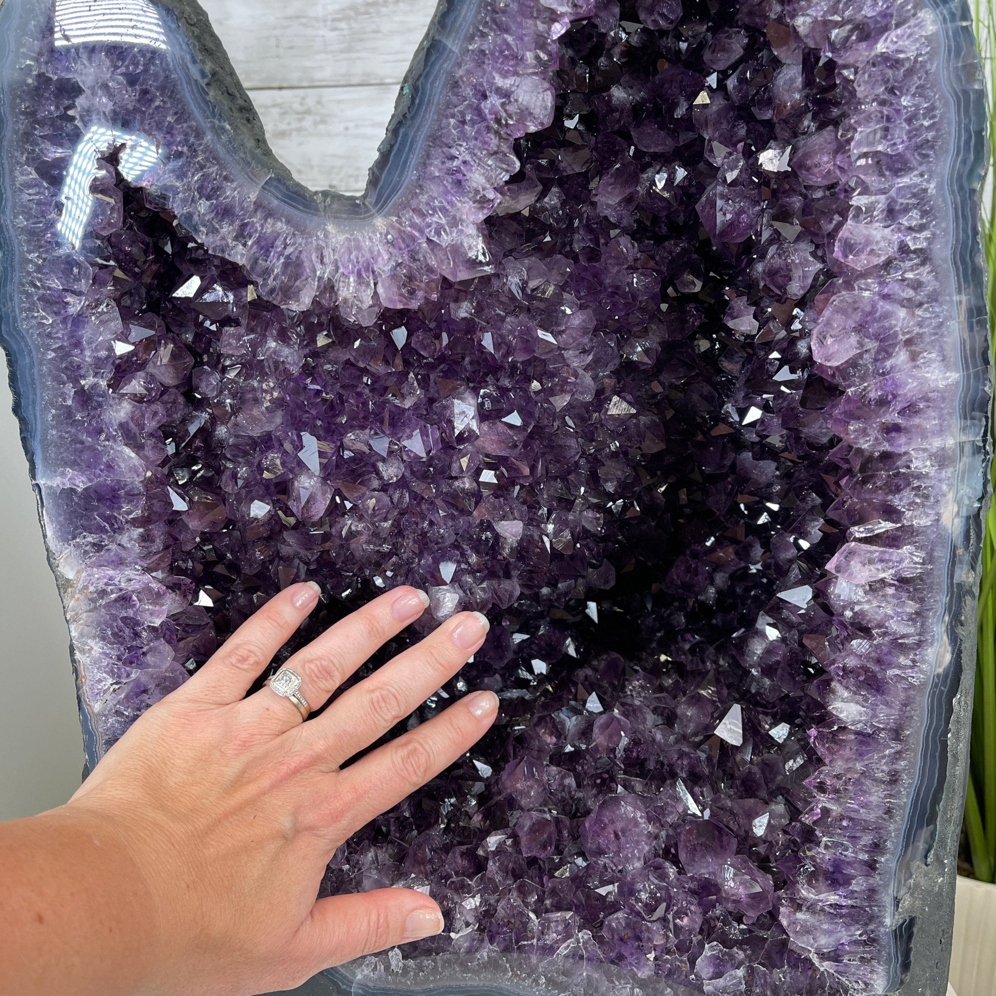 Extra Plus Quality Brazilian Amethyst Cathedral, 108.9 lbs & 20.75” tall #5601-0591 by Brazil Gems - Brazil GemsBrazil GemsExtra Plus Quality Brazilian Amethyst Cathedral, 108.9 lbs & 20.75” tall #5601-0591 by Brazil GemsCathedrals5601-0591