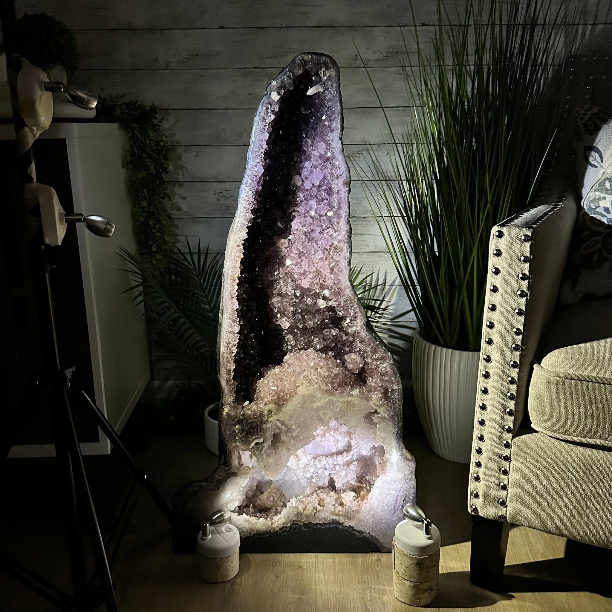 Extra Plus Quality Brazilian Amethyst Cathedral, 110.3 lbs & 35" Tall, Model #5601-1211 by Brazil Gems - Brazil GemsBrazil GemsExtra Plus Quality Brazilian Amethyst Cathedral, 110.3 lbs & 35" Tall, Model #5601-1211 by Brazil GemsCathedrals5601-1211