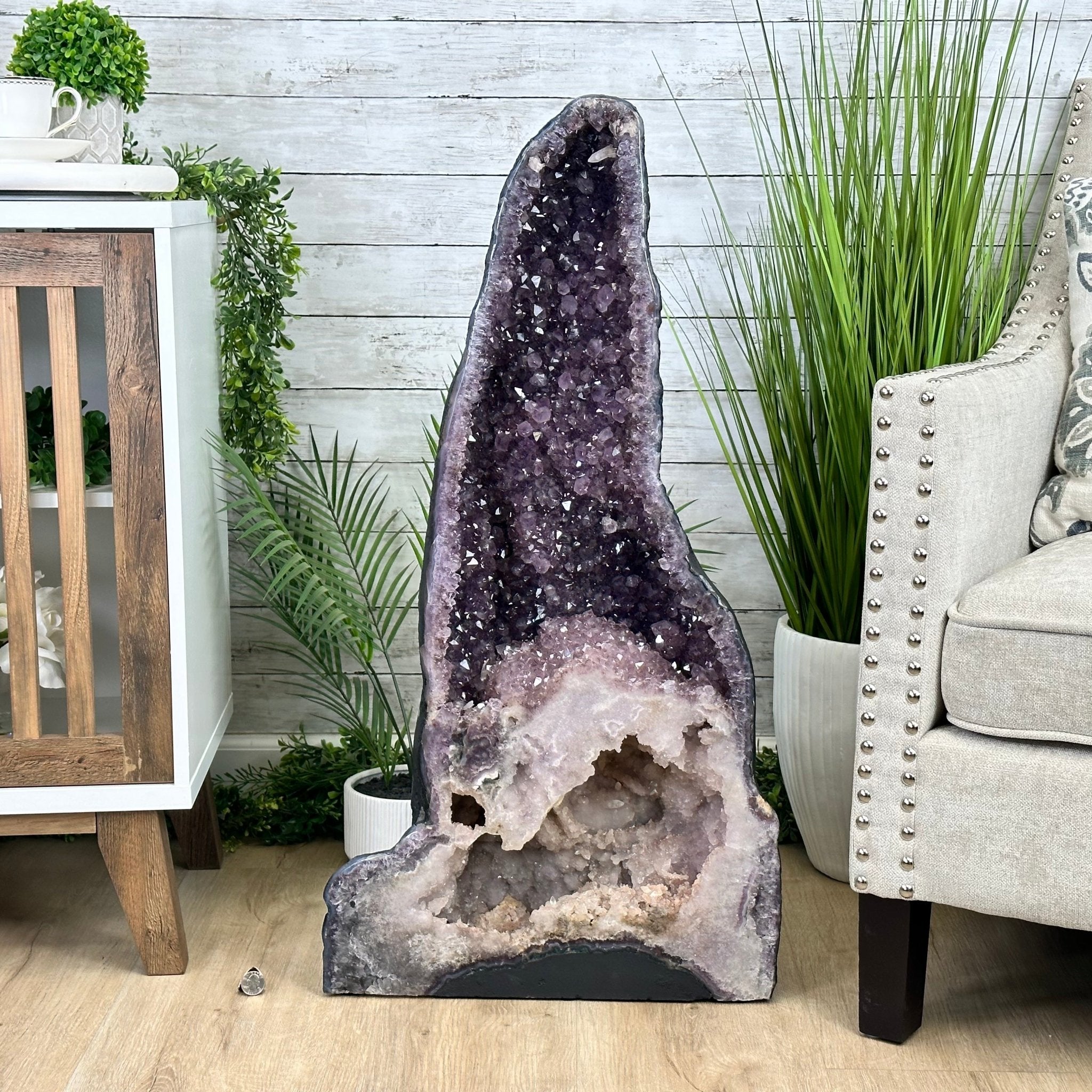 Extra Plus Quality Brazilian Amethyst Cathedral, 110.3 lbs & 35" Tall, Model #5601-1211 by Brazil Gems - Brazil GemsBrazil GemsExtra Plus Quality Brazilian Amethyst Cathedral, 110.3 lbs & 35" Tall, Model #5601-1211 by Brazil GemsCathedrals5601-1211