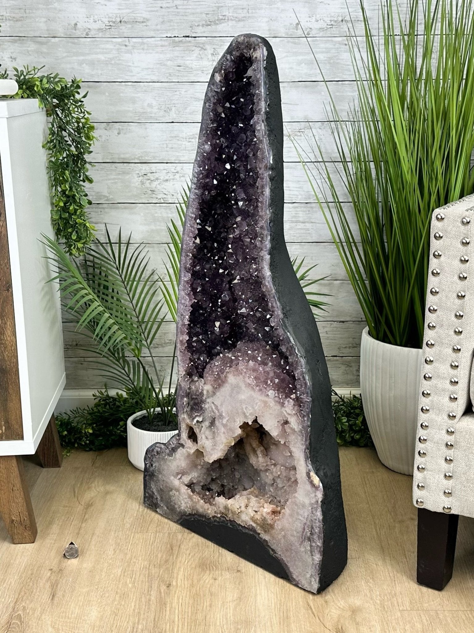 Extra Plus Quality Brazilian Amethyst Cathedral, 110.3 lbs & 35" Tall, Model #5601-1211 by Brazil Gems - Brazil GemsBrazil GemsExtra Plus Quality Brazilian Amethyst Cathedral, 110.3 lbs & 35" Tall, Model #5601-1211 by Brazil GemsCathedrals5601-1211