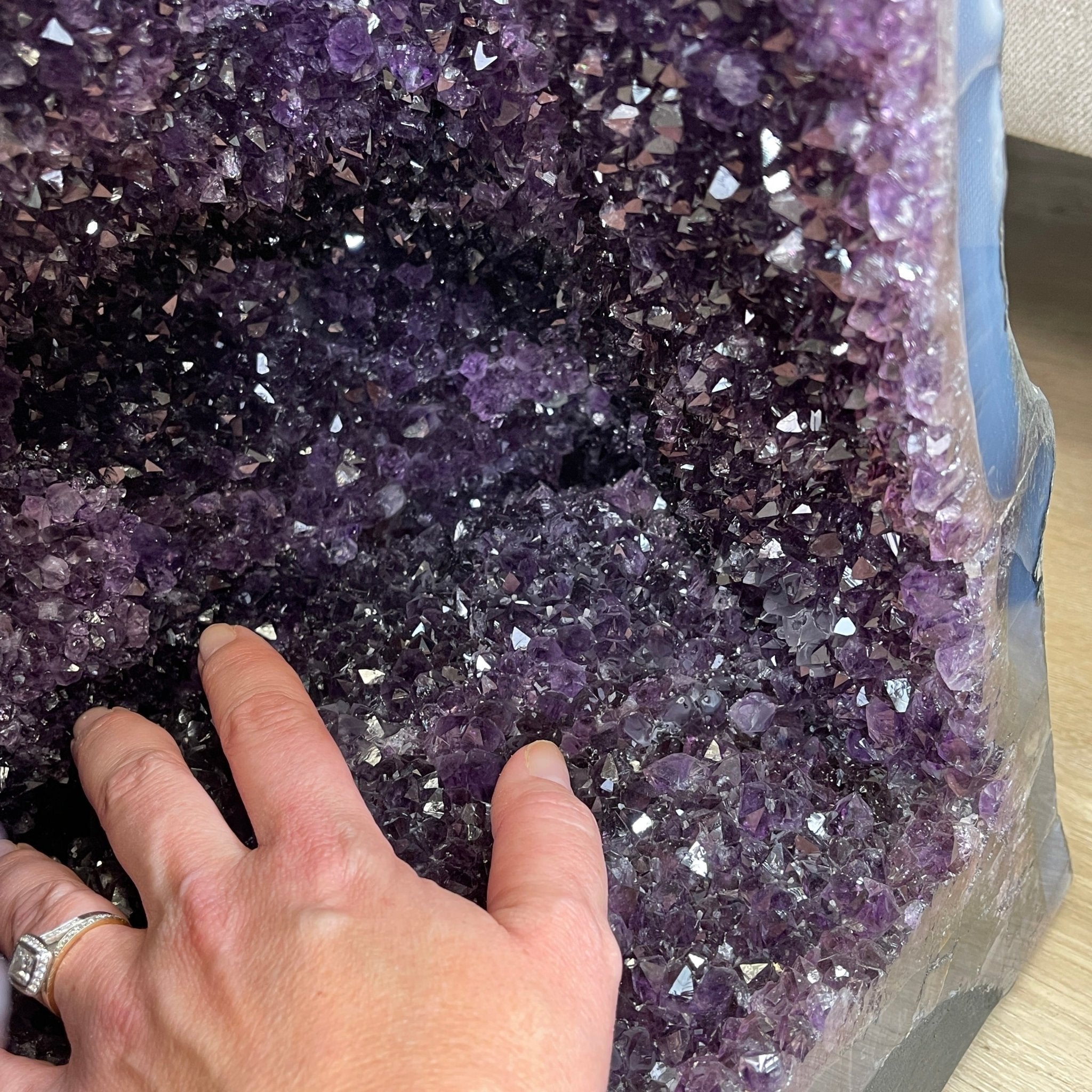 Extra Plus Quality Brazilian Amethyst Cathedral, 130.9 lbs & 22.3” tall Model #5601-0571 by Brazil Gems - Brazil GemsBrazil GemsExtra Plus Quality Brazilian Amethyst Cathedral, 130.9 lbs & 22.3” tall Model #5601-0571 by Brazil GemsCathedrals5601-0571
