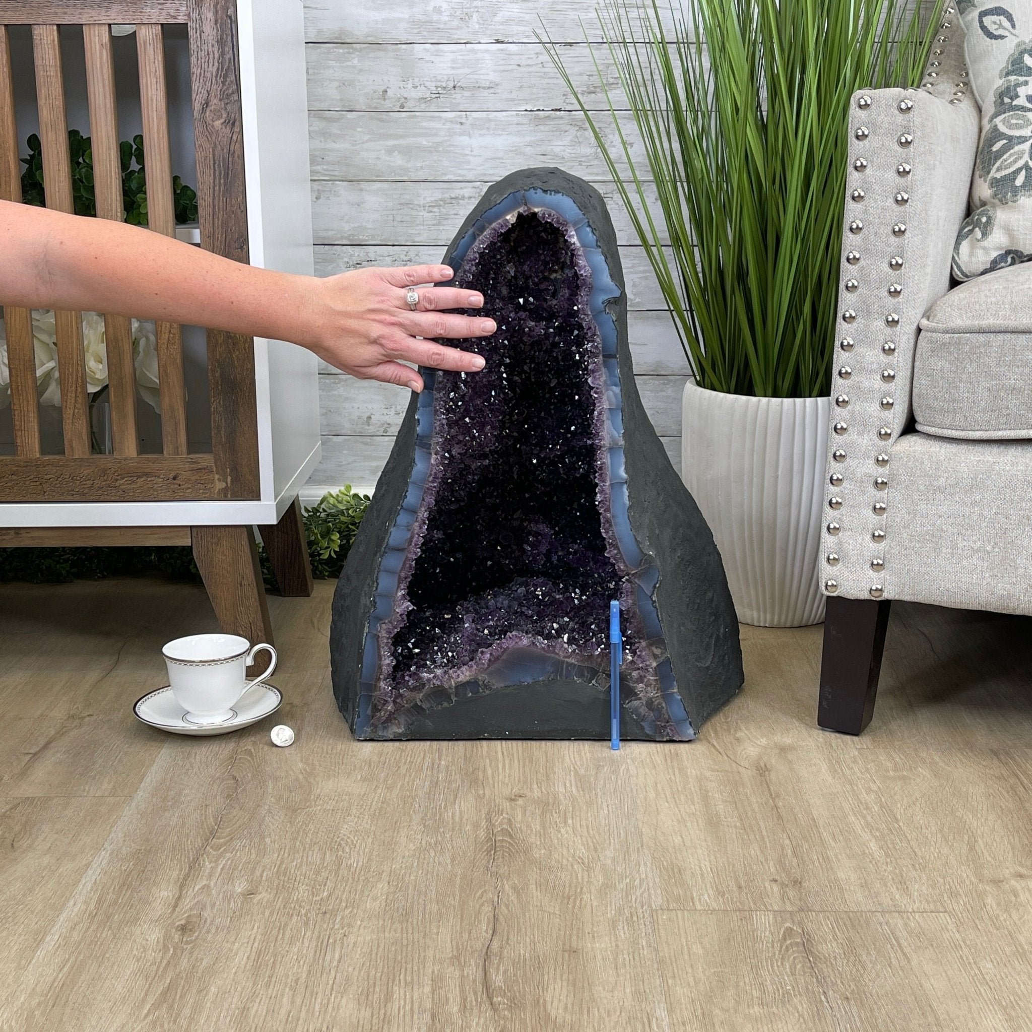Extra Plus Quality Brazilian Amethyst Cathedral, 130.9 lbs & 22.3” tall Model #5601-0571 by Brazil Gems - Brazil GemsBrazil GemsExtra Plus Quality Brazilian Amethyst Cathedral, 130.9 lbs & 22.3” tall Model #5601-0571 by Brazil GemsCathedrals5601-0571