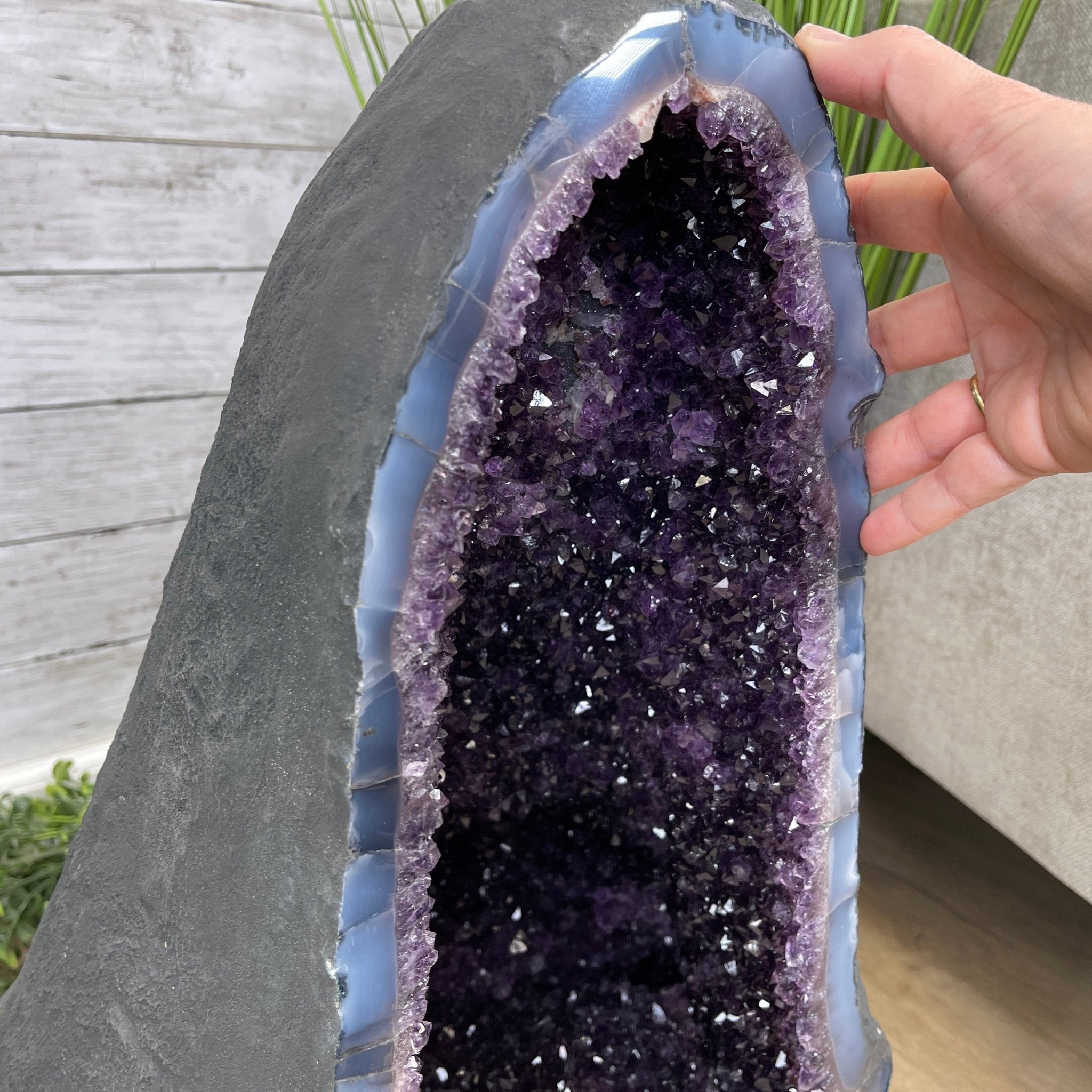 Extra Plus Quality Brazilian Amethyst Cathedral, 130.9 lbs & 22.3” tall Model #5601-0571 by Brazil Gems - Brazil GemsBrazil GemsExtra Plus Quality Brazilian Amethyst Cathedral, 130.9 lbs & 22.3” tall Model #5601-0571 by Brazil GemsCathedrals5601-0571
