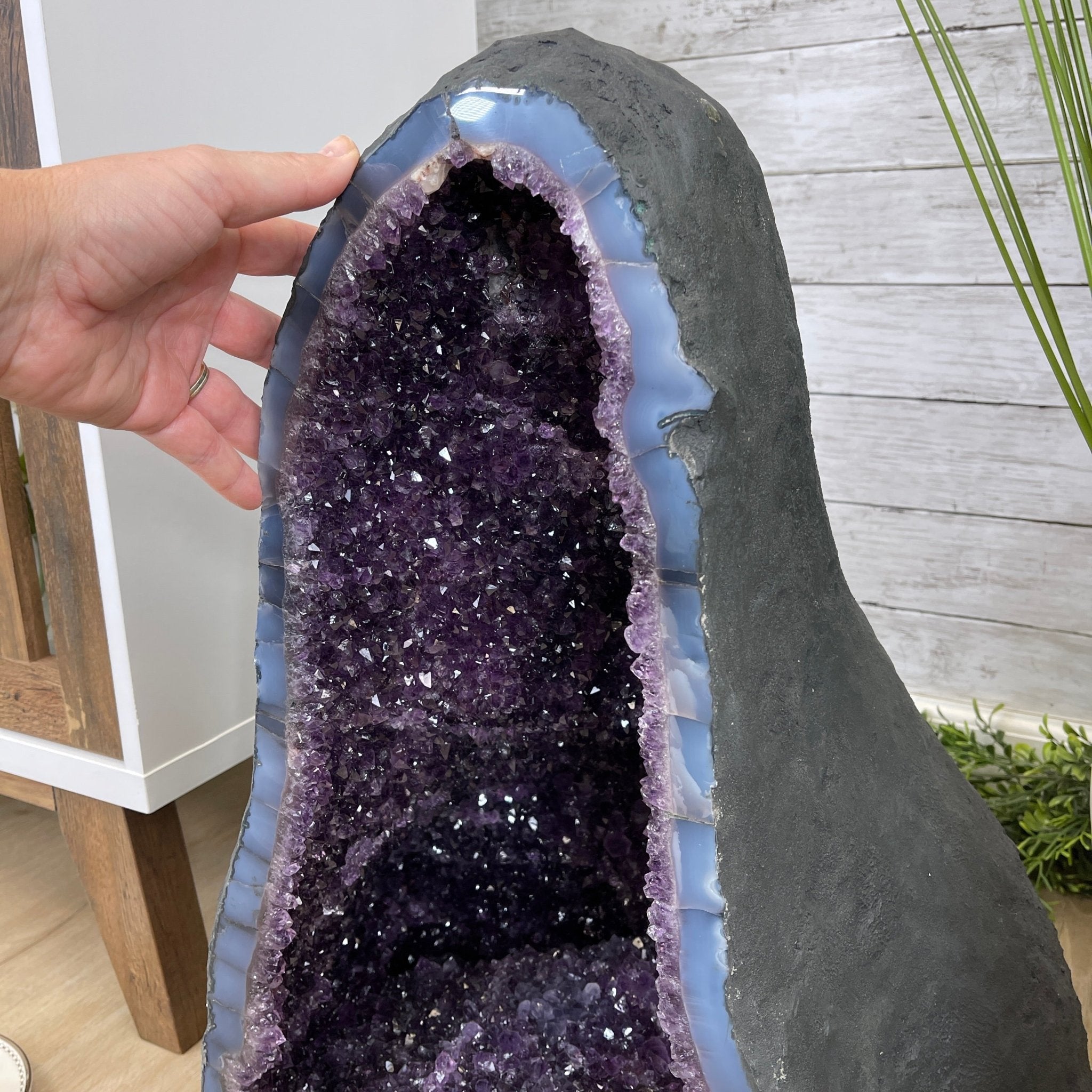 Extra Plus Quality Brazilian Amethyst Cathedral, 130.9 lbs & 22.3” tall Model #5601-0571 by Brazil Gems - Brazil GemsBrazil GemsExtra Plus Quality Brazilian Amethyst Cathedral, 130.9 lbs & 22.3” tall Model #5601-0571 by Brazil GemsCathedrals5601-0571