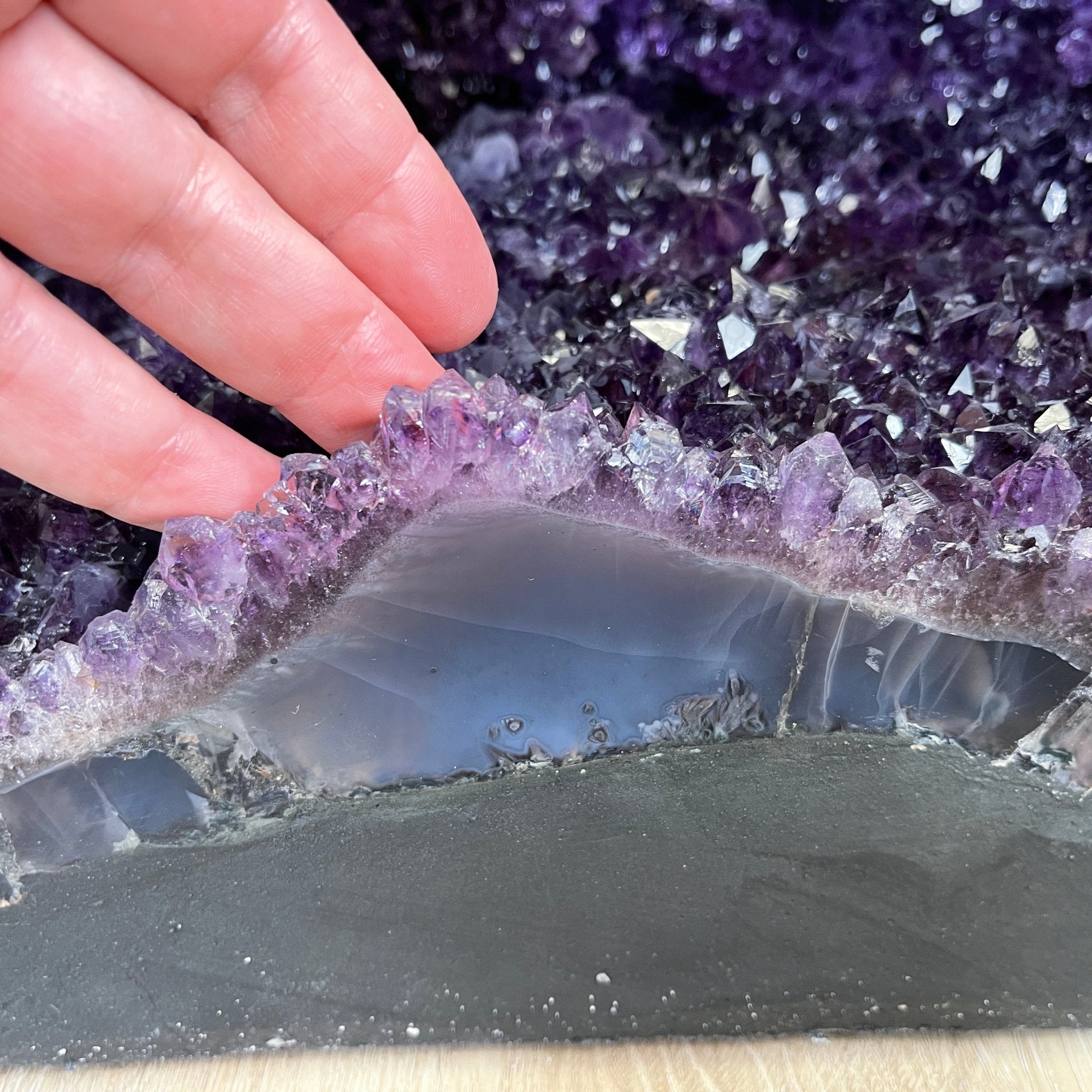 Extra Plus Quality Brazilian Amethyst Cathedral, 130.9 lbs & 22.3” tall Model #5601-0571 by Brazil Gems - Brazil GemsBrazil GemsExtra Plus Quality Brazilian Amethyst Cathedral, 130.9 lbs & 22.3” tall Model #5601-0571 by Brazil GemsCathedrals5601-0571