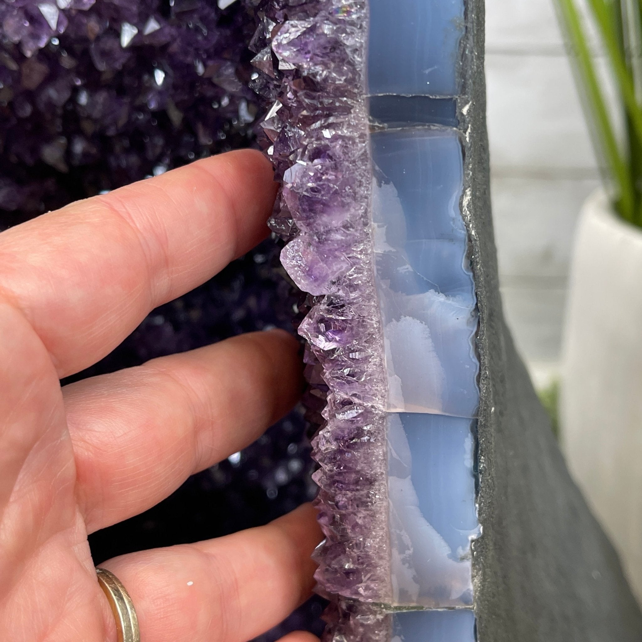 Extra Plus Quality Brazilian Amethyst Cathedral, 130.9 lbs & 22.3” tall Model #5601-0571 by Brazil Gems - Brazil GemsBrazil GemsExtra Plus Quality Brazilian Amethyst Cathedral, 130.9 lbs & 22.3” tall Model #5601-0571 by Brazil GemsCathedrals5601-0571