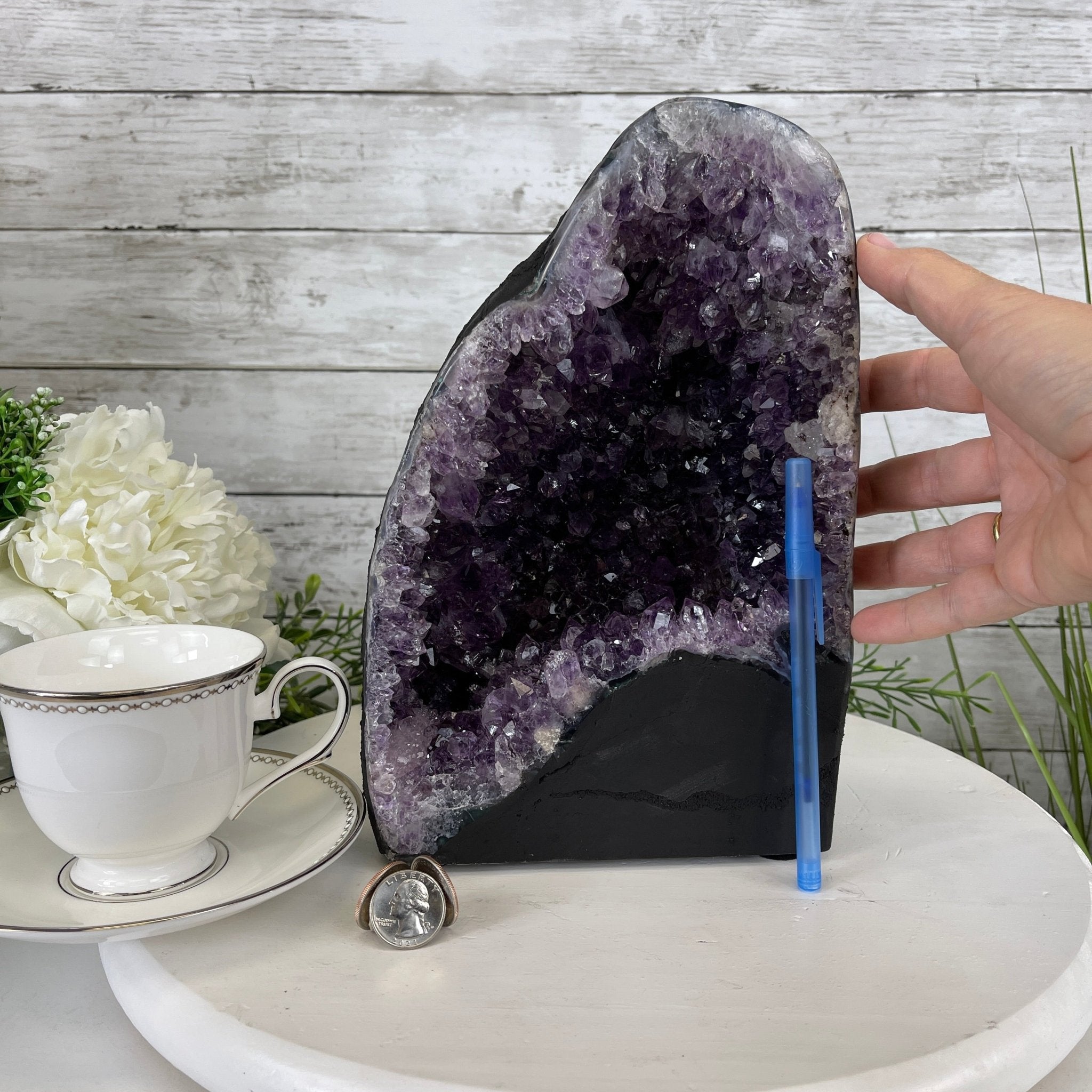 Extra Plus Quality Brazilian Amethyst Cathedral, 13.3 lbs & 10.5" Tall #5601-1135 by Brazil Gems - Brazil GemsBrazil GemsExtra Plus Quality Brazilian Amethyst Cathedral, 13.3 lbs & 10.5" Tall #5601-1135 by Brazil GemsCathedrals5601-1135