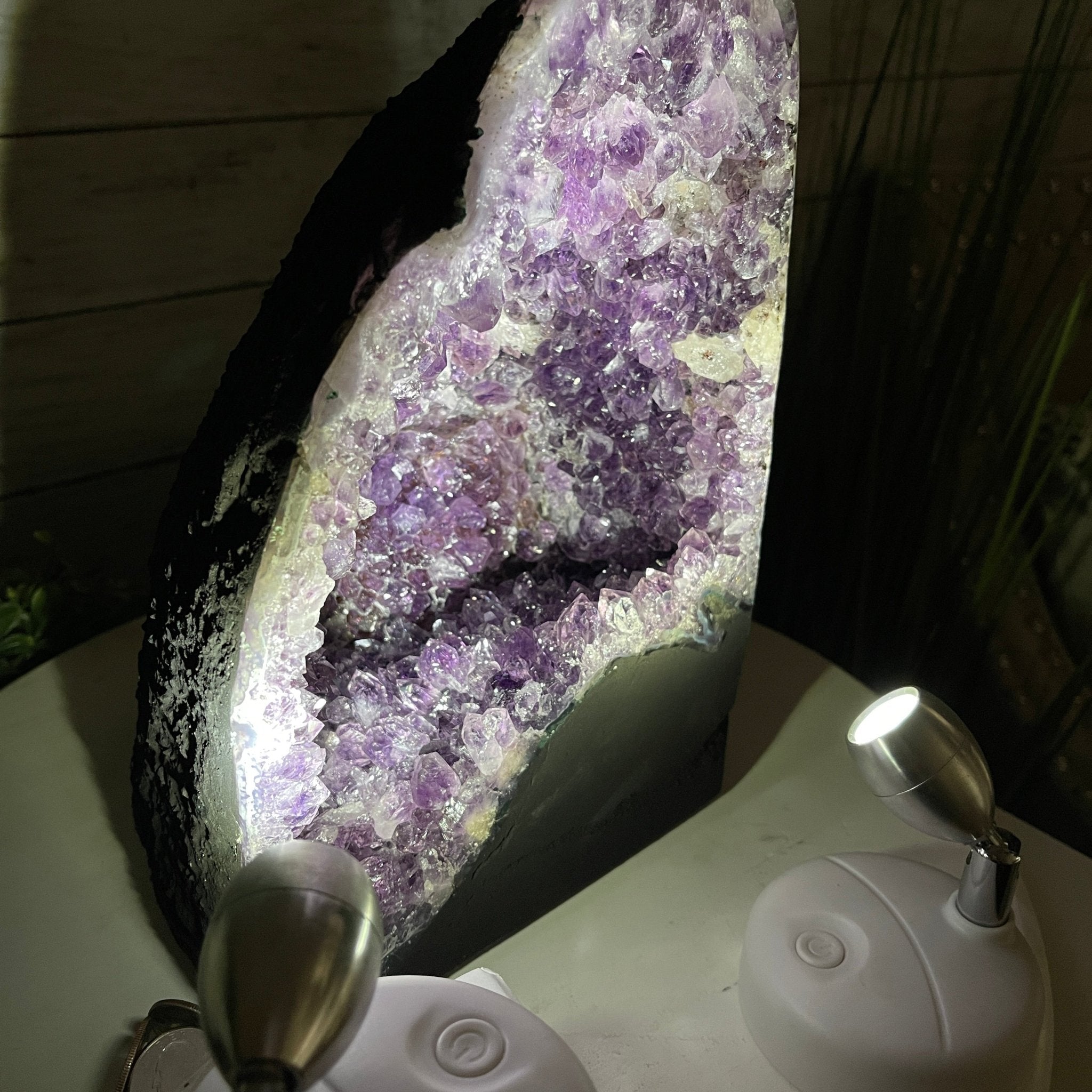 Extra Plus Quality Brazilian Amethyst Cathedral, 13.3 lbs & 10.5" Tall #5601-1135 by Brazil Gems - Brazil GemsBrazil GemsExtra Plus Quality Brazilian Amethyst Cathedral, 13.3 lbs & 10.5" Tall #5601-1135 by Brazil GemsCathedrals5601-1135