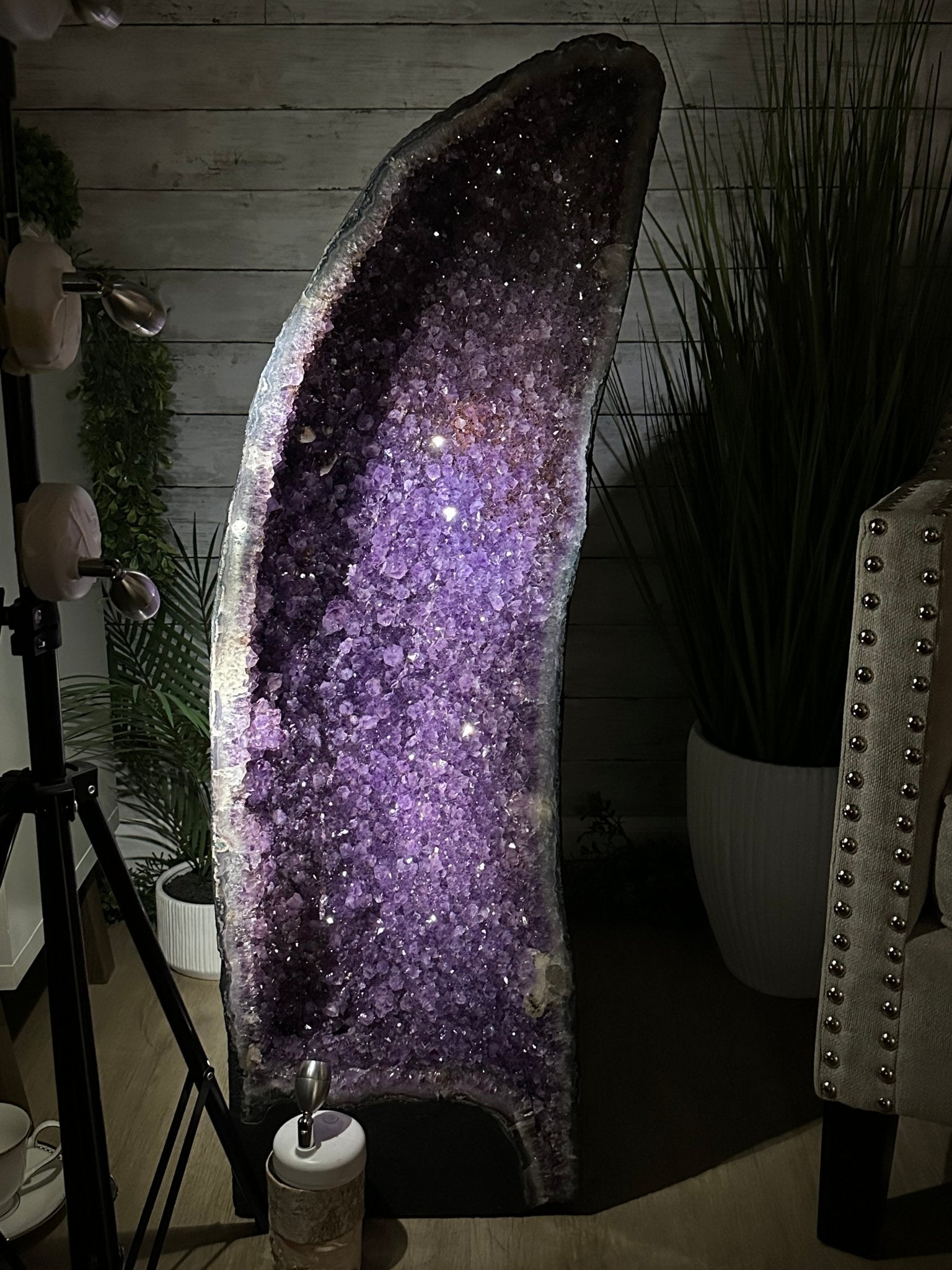 Extra Plus Quality Brazilian Amethyst Cathedral, 146 lbs & 38.2" Tall, Model #5601-1241 by Brazil Gems - Brazil GemsBrazil GemsExtra Plus Quality Brazilian Amethyst Cathedral, 146 lbs & 38.2" Tall, Model #5601-1241 by Brazil GemsCathedrals5601-1241