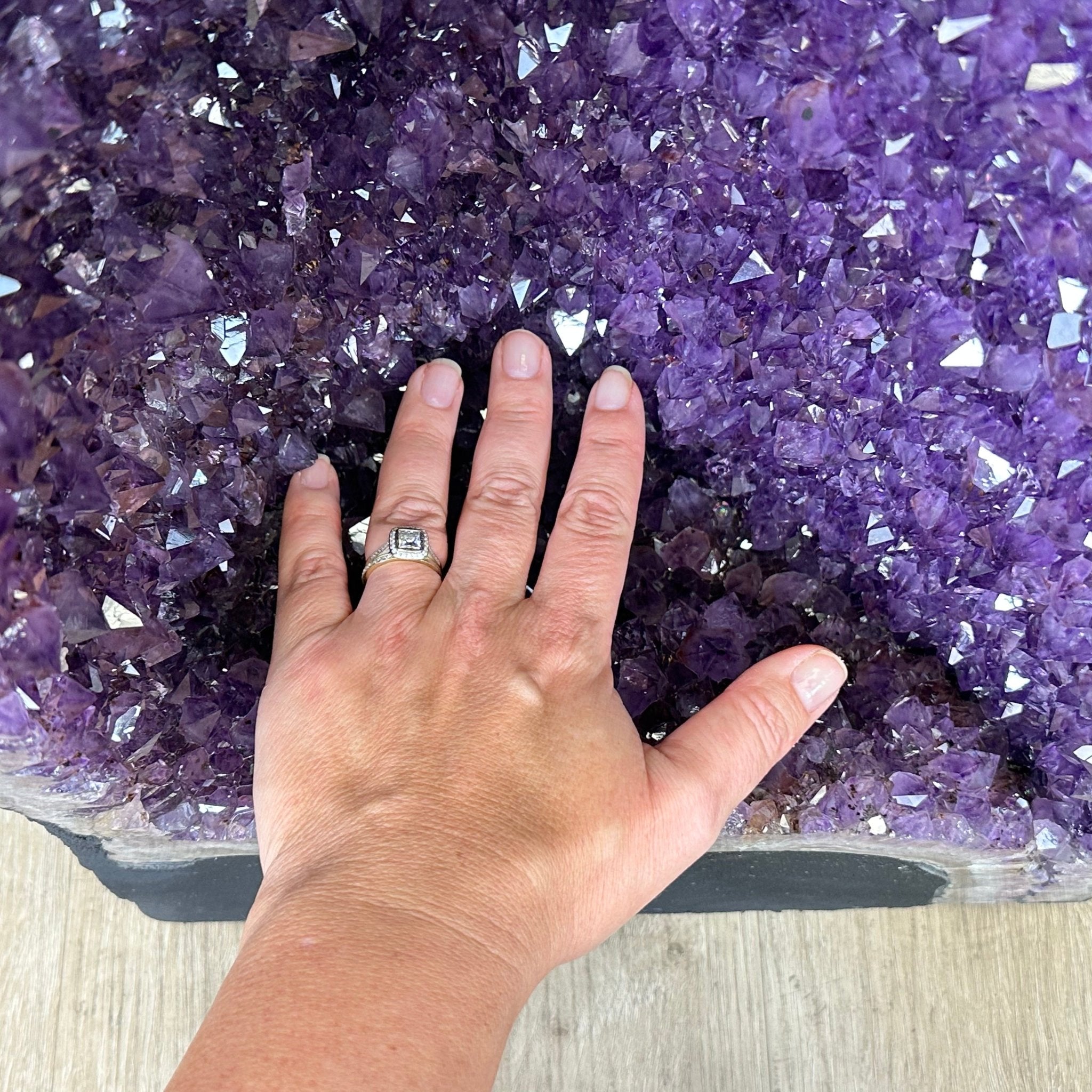 Extra Plus Quality Brazilian Amethyst Cathedral, 146 lbs & 38.2" Tall, Model #5601-1241 by Brazil Gems - Brazil GemsBrazil GemsExtra Plus Quality Brazilian Amethyst Cathedral, 146 lbs & 38.2" Tall, Model #5601-1241 by Brazil GemsCathedrals5601-1241