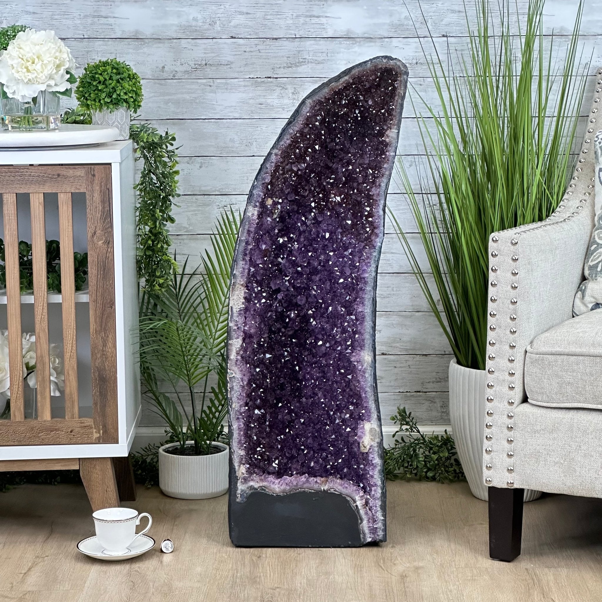 Extra Plus Quality Brazilian Amethyst Cathedral, 146 lbs & 38.2" Tall, Model #5601-1241 by Brazil Gems - Brazil GemsBrazil GemsExtra Plus Quality Brazilian Amethyst Cathedral, 146 lbs & 38.2" Tall, Model #5601-1241 by Brazil GemsCathedrals5601-1241