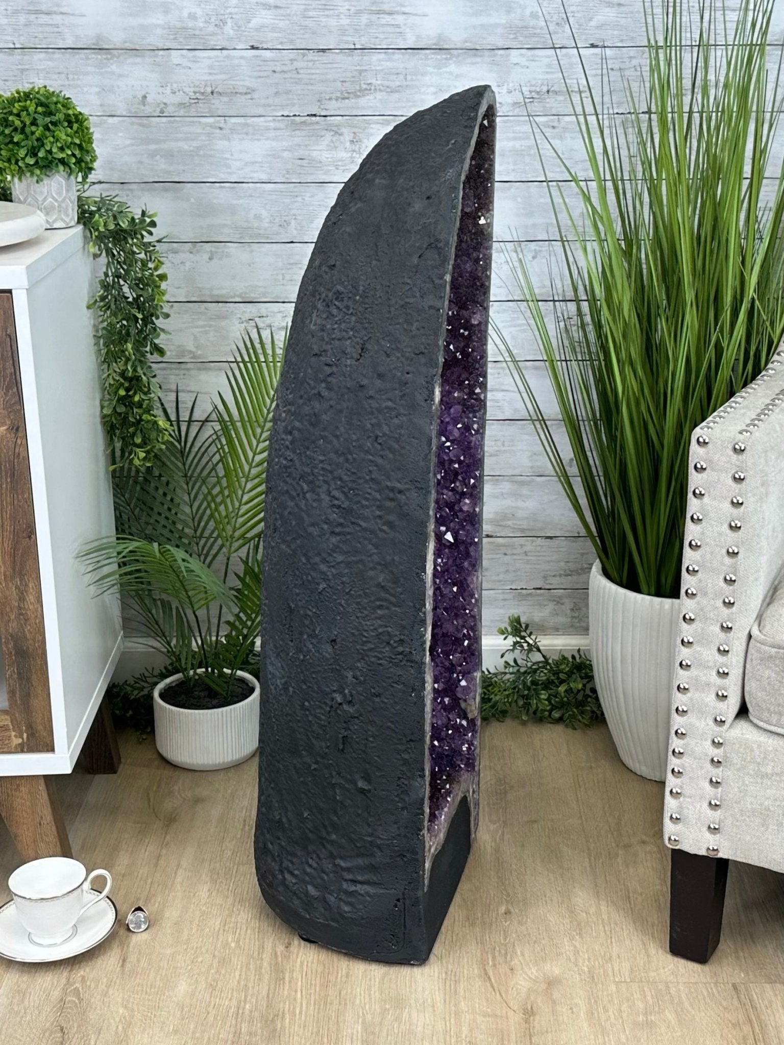 Extra Plus Quality Brazilian Amethyst Cathedral, 146 lbs & 38.2" Tall, Model #5601-1241 by Brazil Gems - Brazil GemsBrazil GemsExtra Plus Quality Brazilian Amethyst Cathedral, 146 lbs & 38.2" Tall, Model #5601-1241 by Brazil GemsCathedrals5601-1241