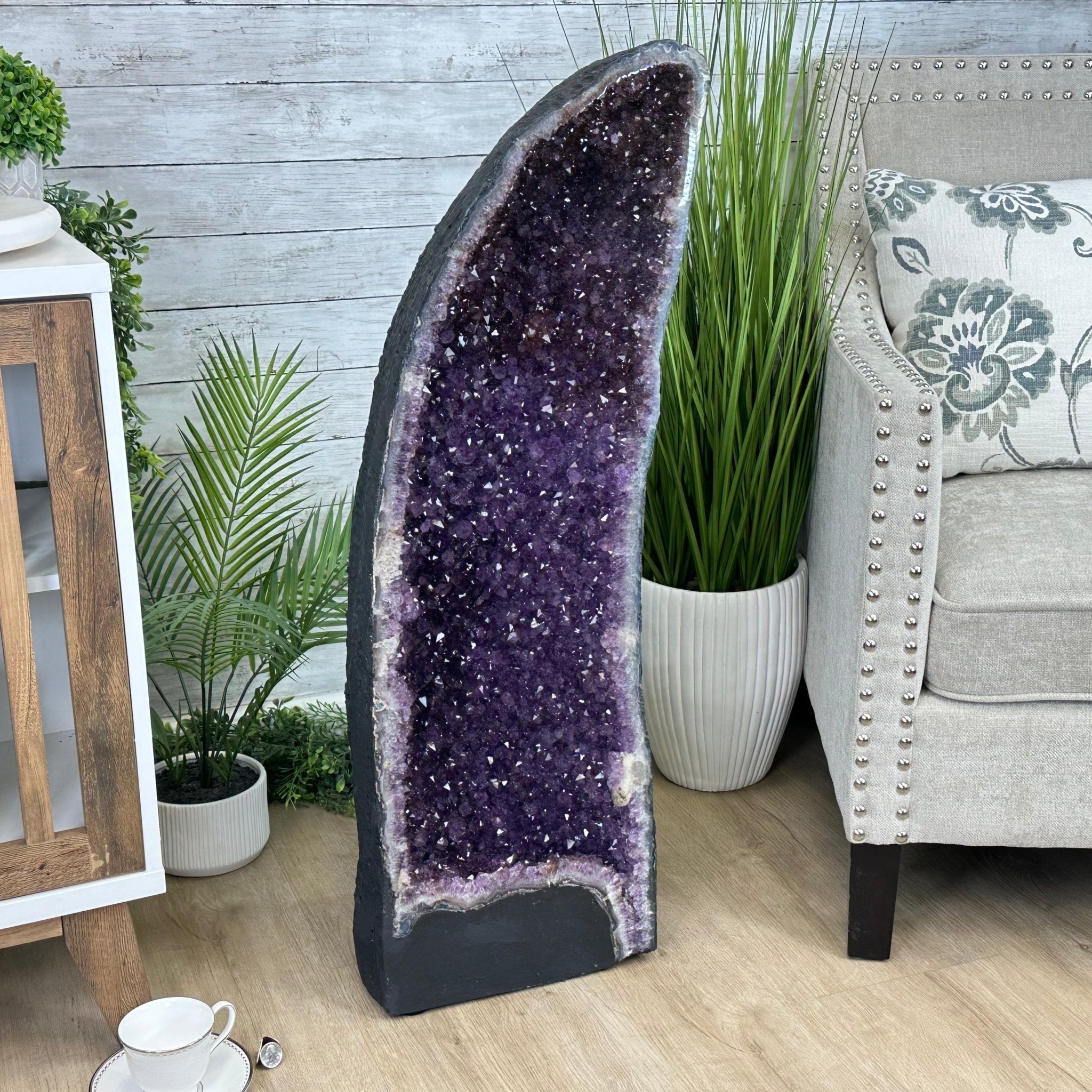 Extra Plus Quality Brazilian Amethyst Cathedral, 146 lbs & 38.2" Tall, Model #5601-1241 by Brazil Gems - Brazil GemsBrazil GemsExtra Plus Quality Brazilian Amethyst Cathedral, 146 lbs & 38.2" Tall, Model #5601-1241 by Brazil GemsCathedrals5601-1241