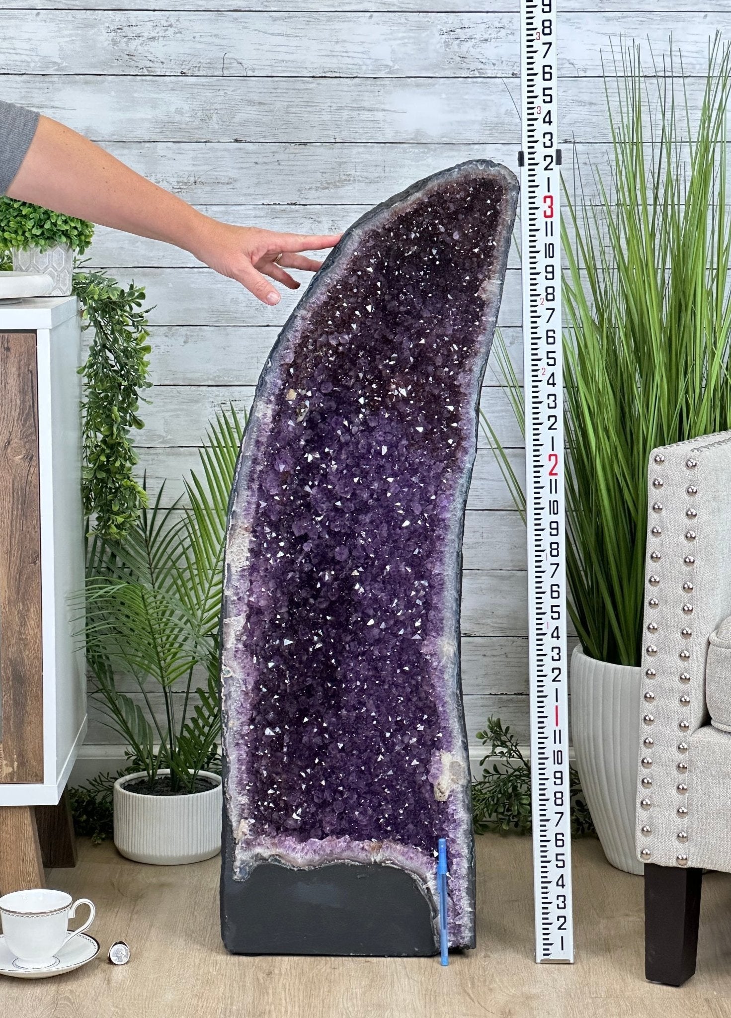 Extra Plus Quality Brazilian Amethyst Cathedral, 146 lbs & 38.2" Tall, Model #5601-1241 by Brazil Gems - Brazil GemsBrazil GemsExtra Plus Quality Brazilian Amethyst Cathedral, 146 lbs & 38.2" Tall, Model #5601-1241 by Brazil GemsCathedrals5601-1241
