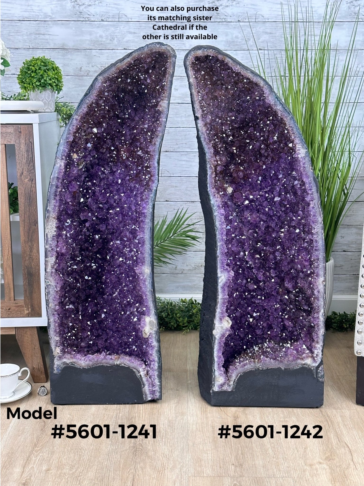 Extra Plus Quality Brazilian Amethyst Cathedral, 146 lbs & 38.2" Tall, Model #5601-1241 by Brazil Gems - Brazil GemsBrazil GemsExtra Plus Quality Brazilian Amethyst Cathedral, 146 lbs & 38.2" Tall, Model #5601-1241 by Brazil GemsCathedrals5601-1241