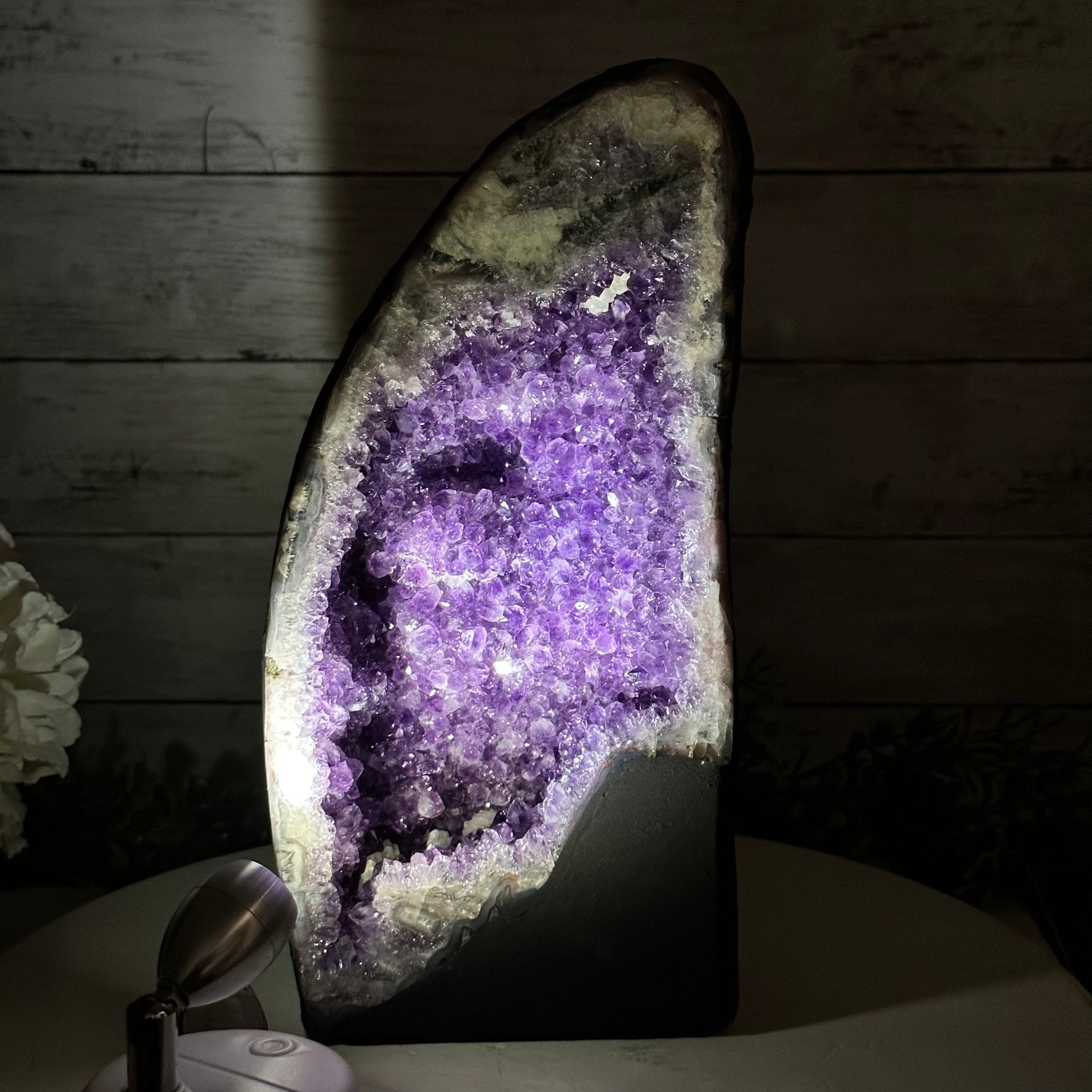 Extra Plus Quality Brazilian Amethyst Cathedral, 15.2 lbs & 11.6" Tall, Model #5601-0966 by Brazil Gems - Brazil GemsBrazil GemsExtra Plus Quality Brazilian Amethyst Cathedral, 15.2 lbs & 11.6" Tall, Model #5601-0966 by Brazil GemsCathedrals5601-0966