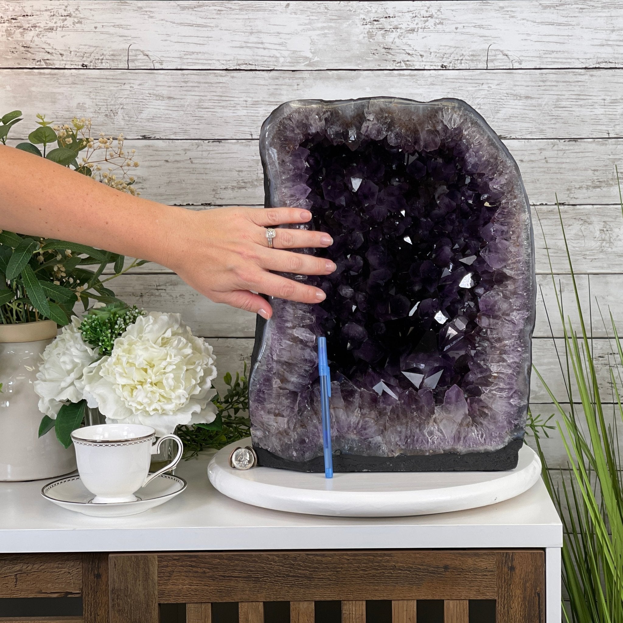 Extra Plus Quality Brazilian Amethyst Cathedral, 16” tall & 78.9 lbs #5601-0539 by Brazil Gems - Brazil GemsBrazil GemsExtra Plus Quality Brazilian Amethyst Cathedral, 16” tall & 78.9 lbs #5601-0539 by Brazil GemsCathedrals5601-0539