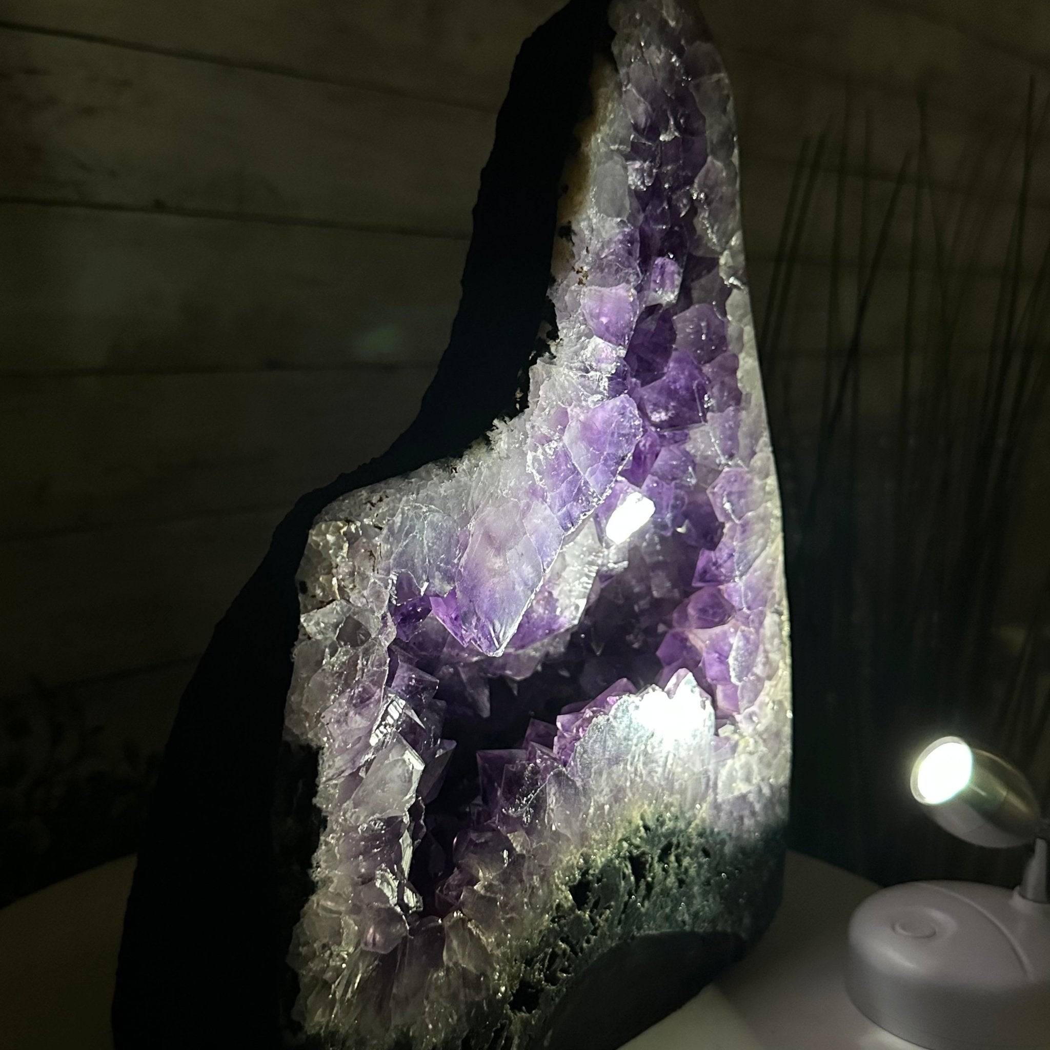 Extra Plus Quality Brazilian Amethyst Cathedral, 19.3 lbs & 11.8" Tall, Model #5601-1075 by Brazil Gems - Brazil GemsBrazil GemsExtra Plus Quality Brazilian Amethyst Cathedral, 19.3 lbs & 11.8" Tall, Model #5601-1075 by Brazil GemsCathedrals5601-1075