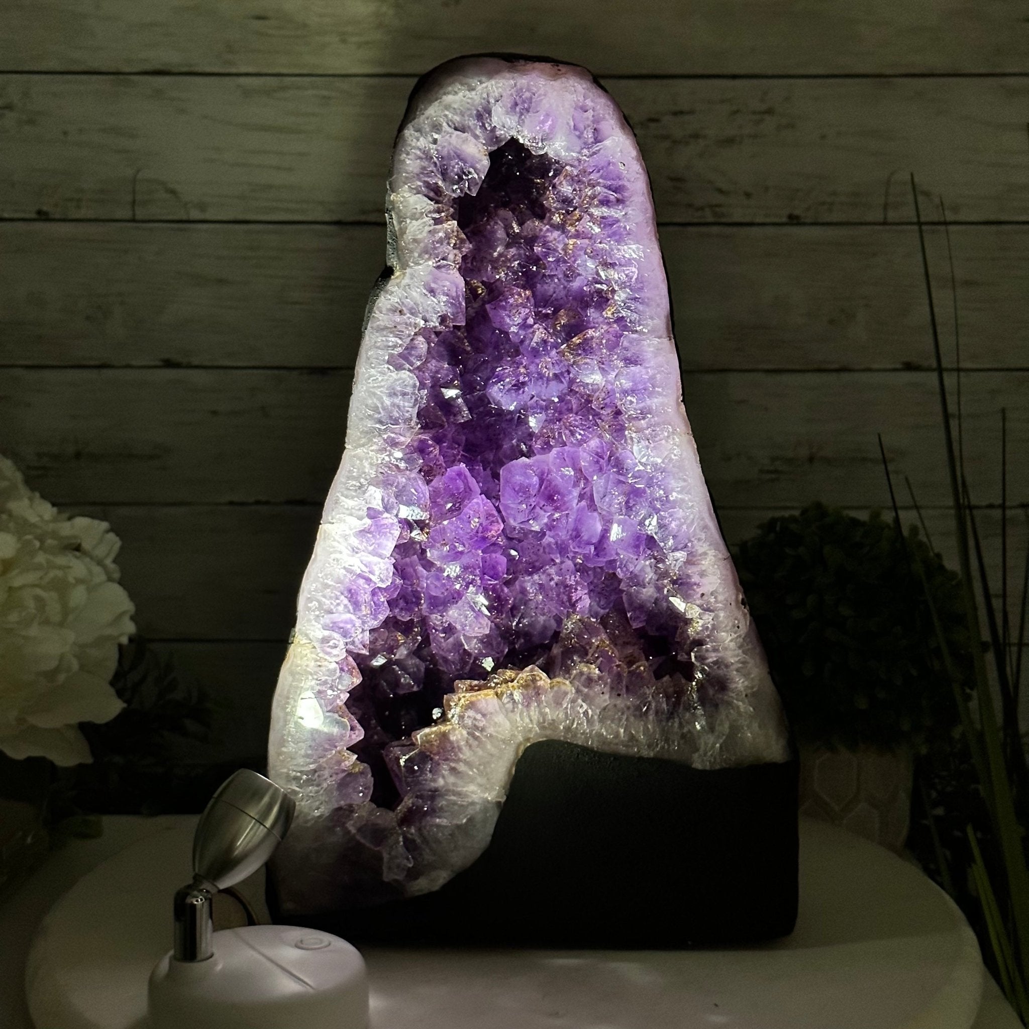 Extra Plus Quality Brazilian Amethyst Cathedral, 19.3 lbs & 13.25" Tall, Model #5601-1076 by Brazil Gems - Brazil GemsBrazil GemsExtra Plus Quality Brazilian Amethyst Cathedral, 19.3 lbs & 13.25" Tall, Model #5601-1076 by Brazil GemsCathedrals5601-1076