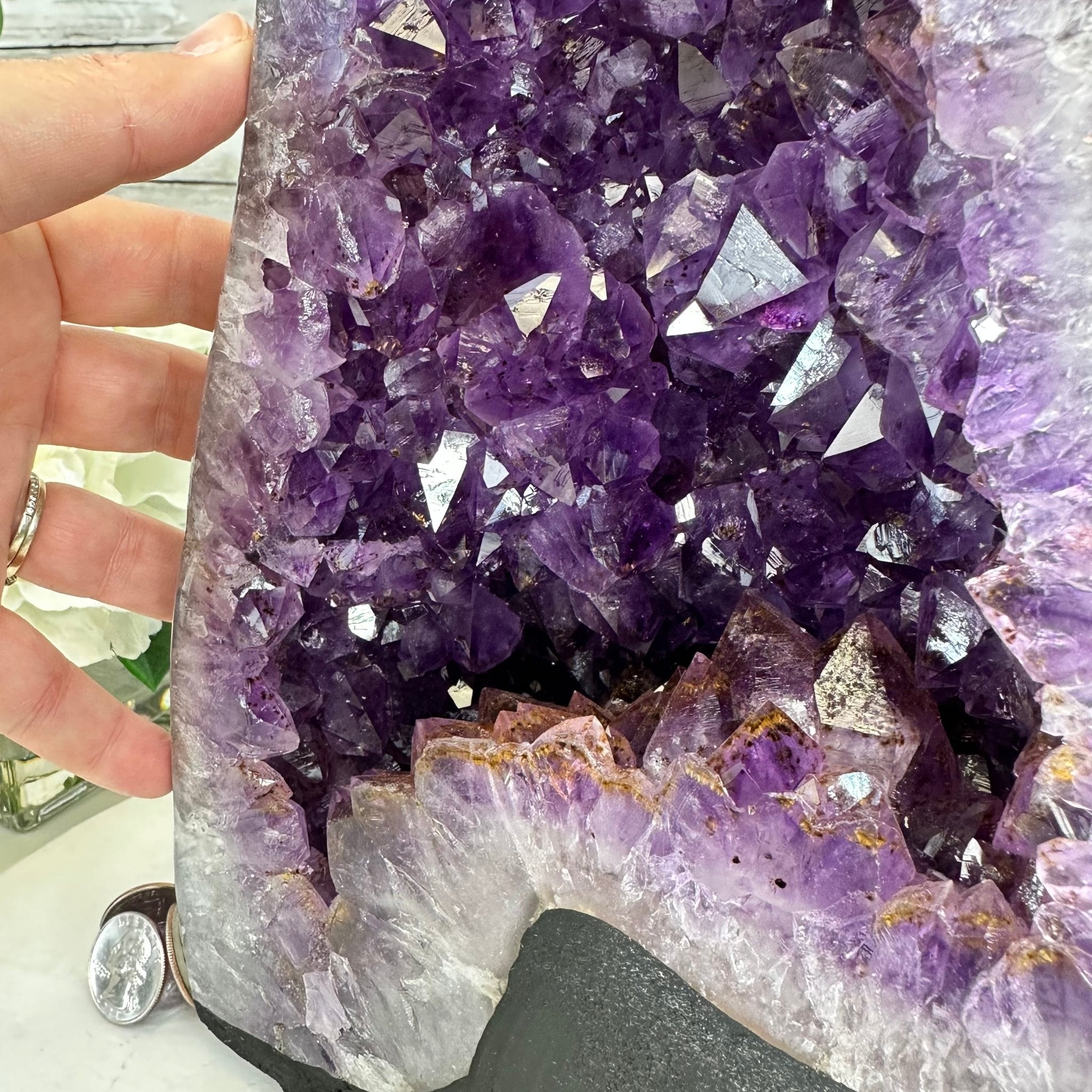 Extra Plus Quality Brazilian Amethyst Cathedral, 19.3 lbs & 13.25" Tall, Model #5601-1076 by Brazil Gems - Brazil GemsBrazil GemsExtra Plus Quality Brazilian Amethyst Cathedral, 19.3 lbs & 13.25" Tall, Model #5601-1076 by Brazil GemsCathedrals5601-1076