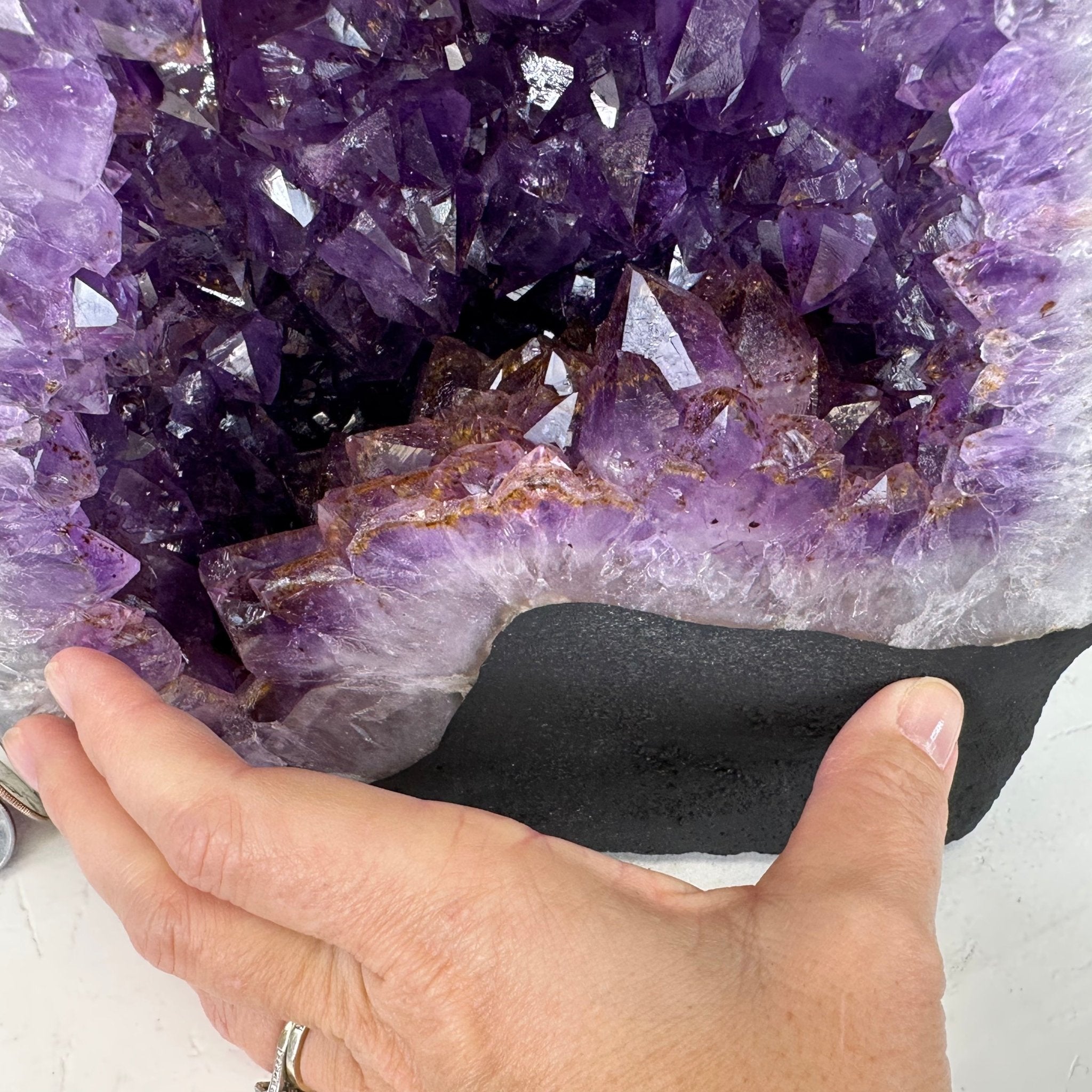 Extra Plus Quality Brazilian Amethyst Cathedral, 19.3 lbs & 13.25" Tall, Model #5601-1076 by Brazil Gems - Brazil GemsBrazil GemsExtra Plus Quality Brazilian Amethyst Cathedral, 19.3 lbs & 13.25" Tall, Model #5601-1076 by Brazil GemsCathedrals5601-1076
