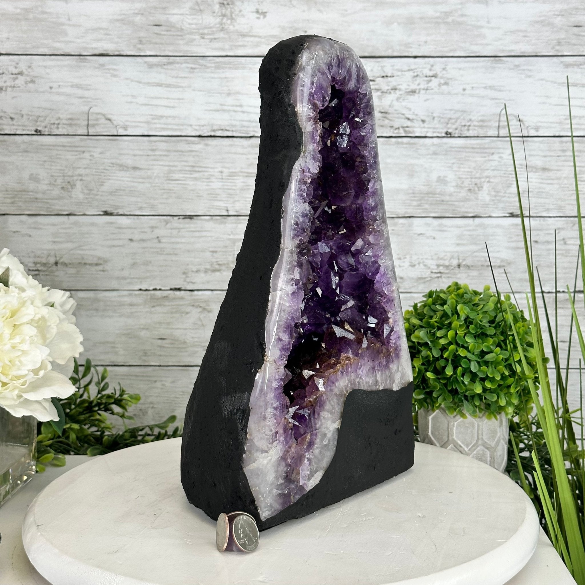 Extra Plus Quality Brazilian Amethyst Cathedral, 19.3 lbs & 13.25" Tall, Model #5601-1076 by Brazil Gems - Brazil GemsBrazil GemsExtra Plus Quality Brazilian Amethyst Cathedral, 19.3 lbs & 13.25" Tall, Model #5601-1076 by Brazil GemsCathedrals5601-1076