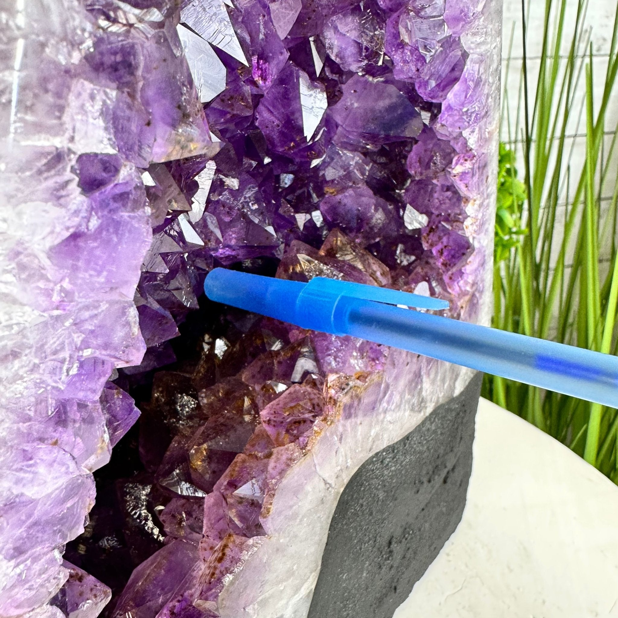 Extra Plus Quality Brazilian Amethyst Cathedral, 19.3 lbs & 13.25" Tall, Model #5601-1076 by Brazil Gems - Brazil GemsBrazil GemsExtra Plus Quality Brazilian Amethyst Cathedral, 19.3 lbs & 13.25" Tall, Model #5601-1076 by Brazil GemsCathedrals5601-1076