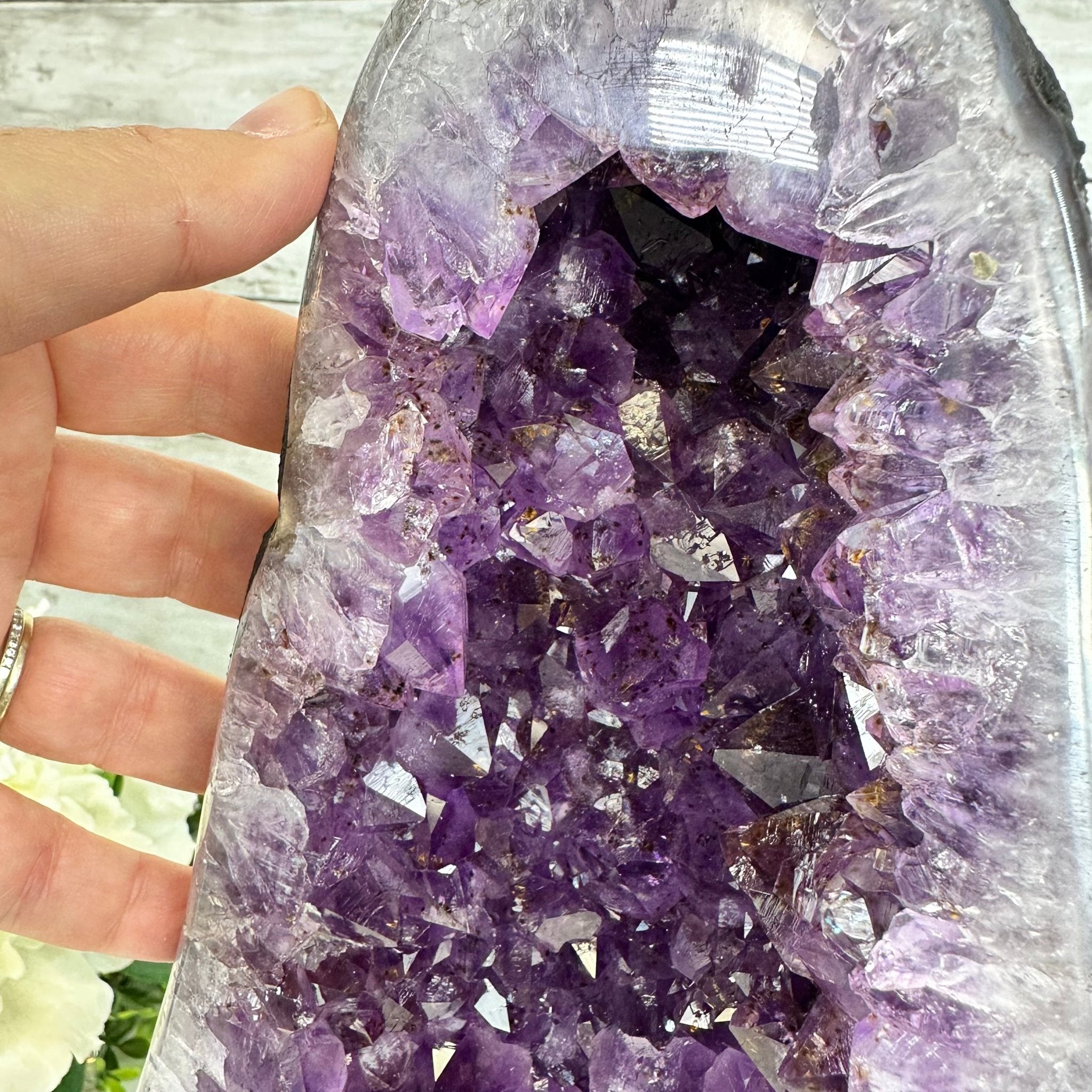 Extra Plus Quality Brazilian Amethyst Cathedral, 19.3 lbs & 13.25" Tall, Model #5601-1076 by Brazil Gems - Brazil GemsBrazil GemsExtra Plus Quality Brazilian Amethyst Cathedral, 19.3 lbs & 13.25" Tall, Model #5601-1076 by Brazil GemsCathedrals5601-1076