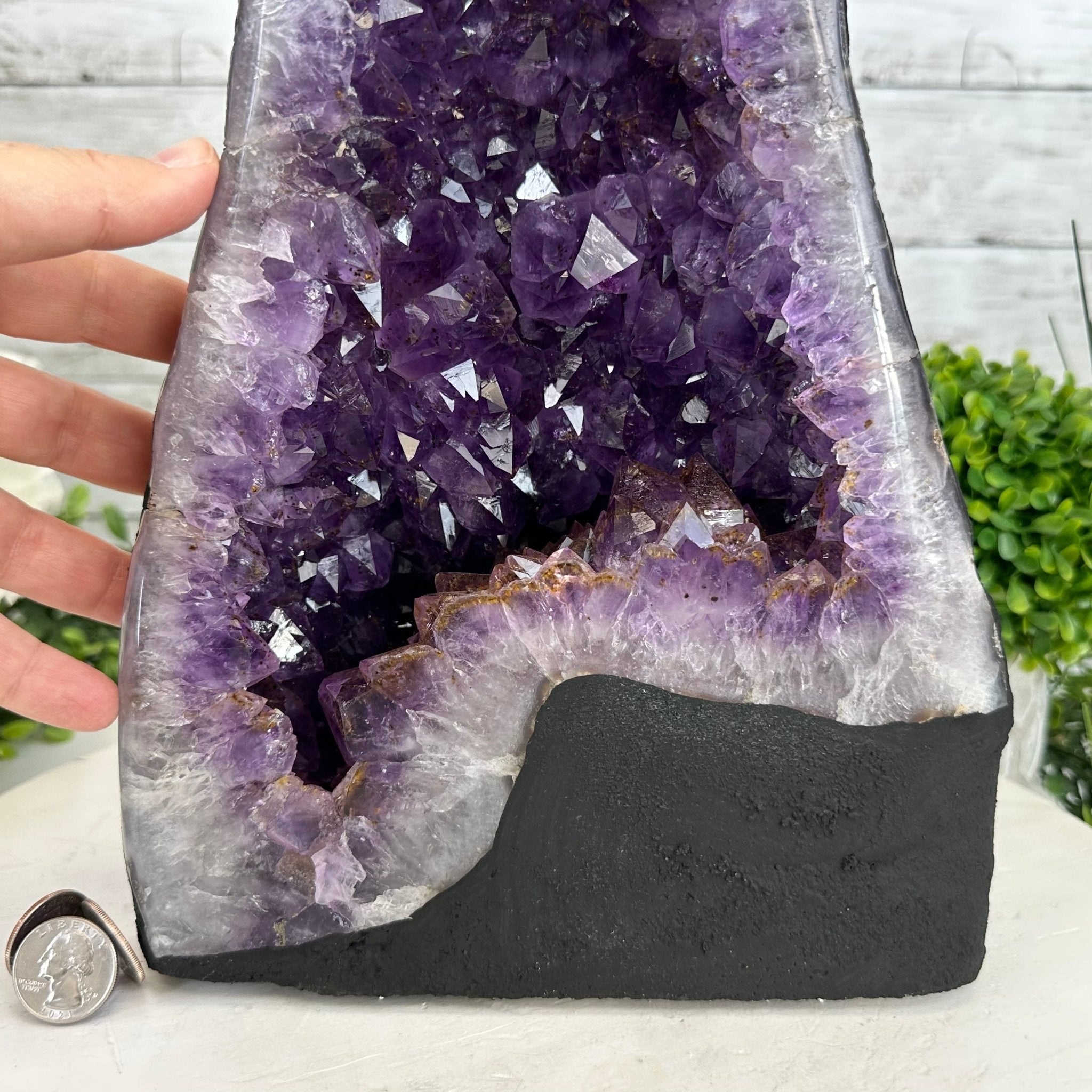 Extra Plus Quality Brazilian Amethyst Cathedral, 19.3 lbs & 13.25" Tall, Model #5601-1076 by Brazil Gems - Brazil GemsBrazil GemsExtra Plus Quality Brazilian Amethyst Cathedral, 19.3 lbs & 13.25" Tall, Model #5601-1076 by Brazil GemsCathedrals5601-1076