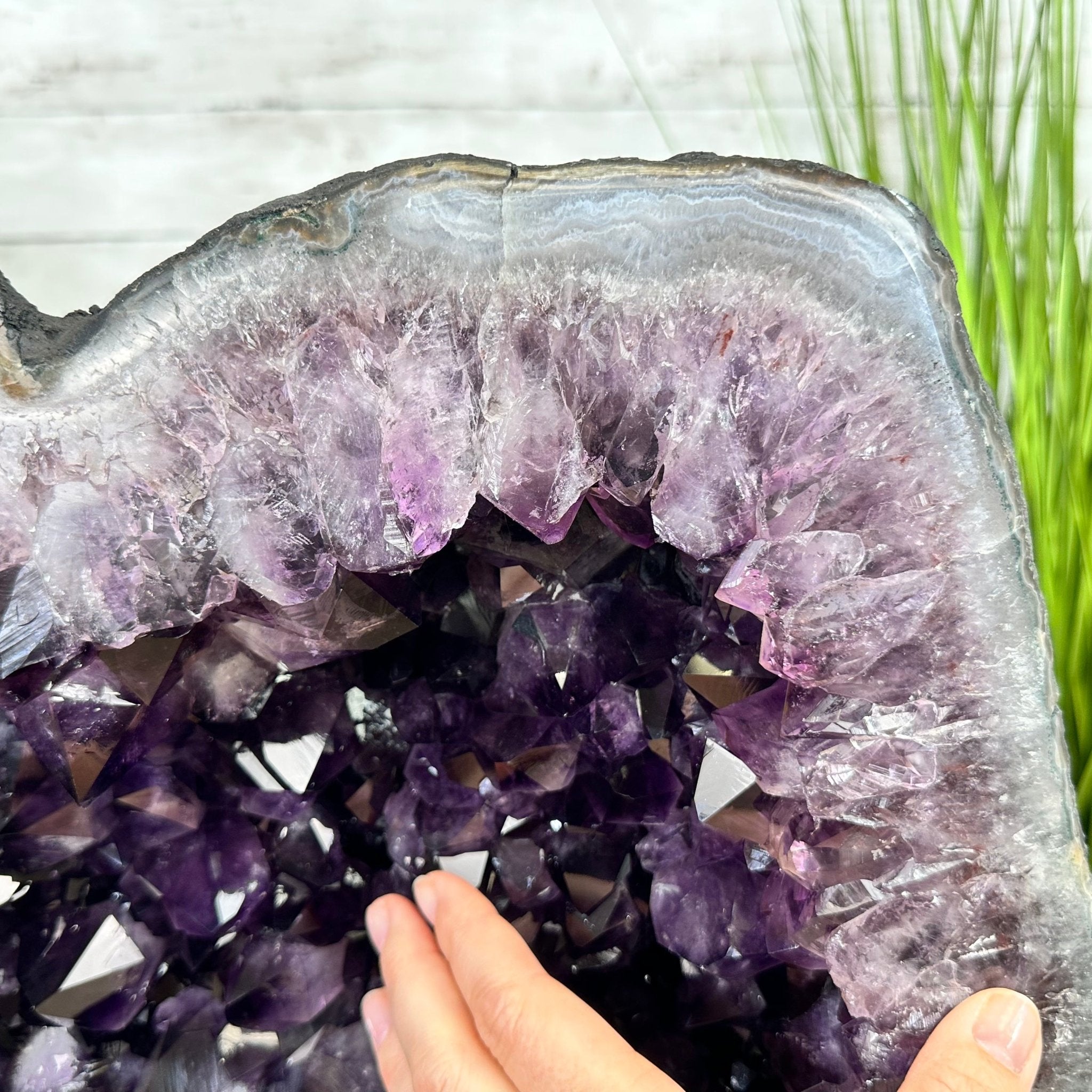 Extra Plus Quality Brazilian Amethyst Cathedral, 198.5 lbs & 32" Tall, Model #5601-1207 by Brazil Gems - Brazil GemsBrazil GemsExtra Plus Quality Brazilian Amethyst Cathedral, 198.5 lbs & 32" Tall, Model #5601-1207 by Brazil GemsCathedrals5601-1207